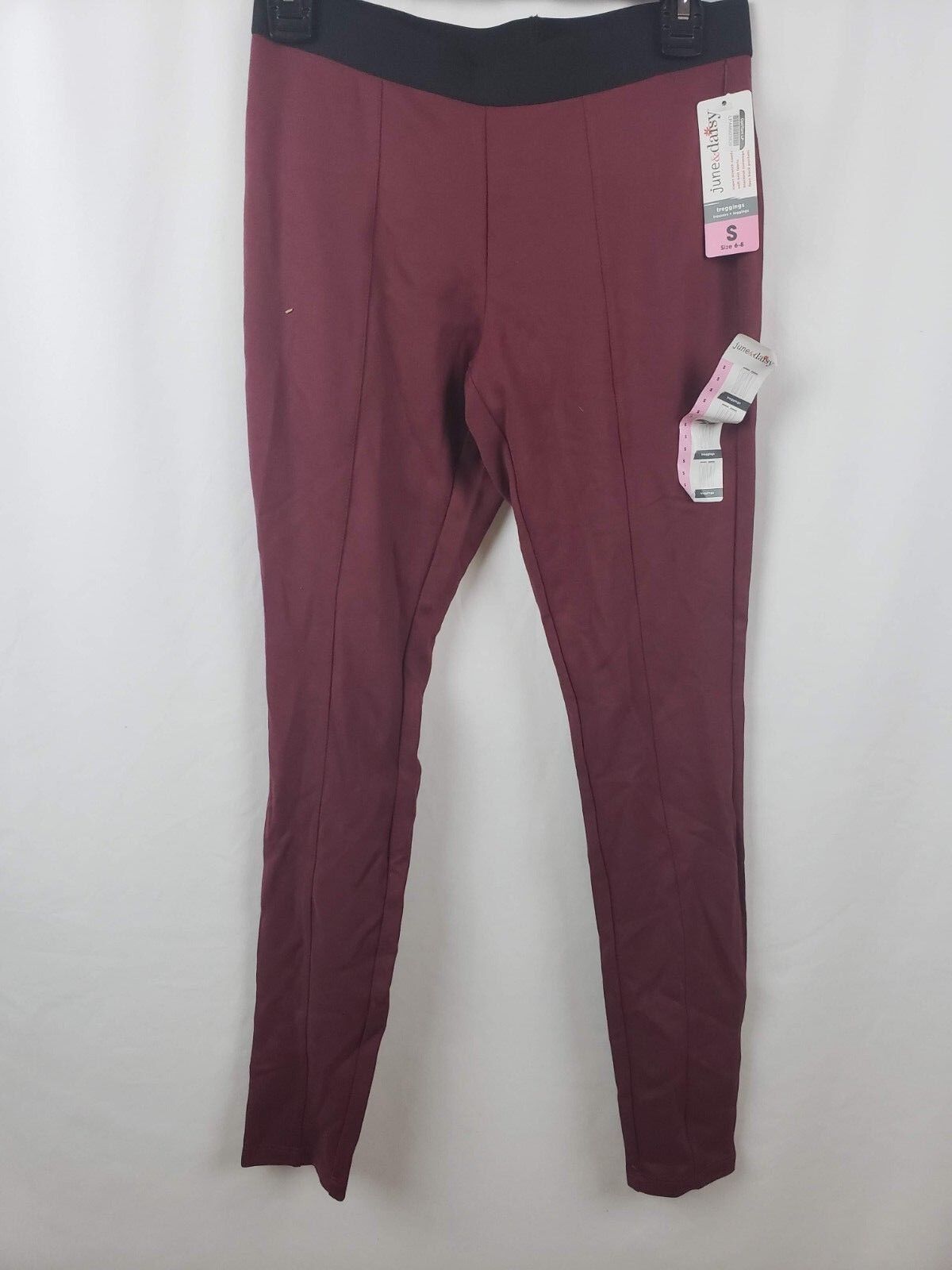 June & Daisy Women's Stretch Treggings Trousers/Leggings Maroon Size Small