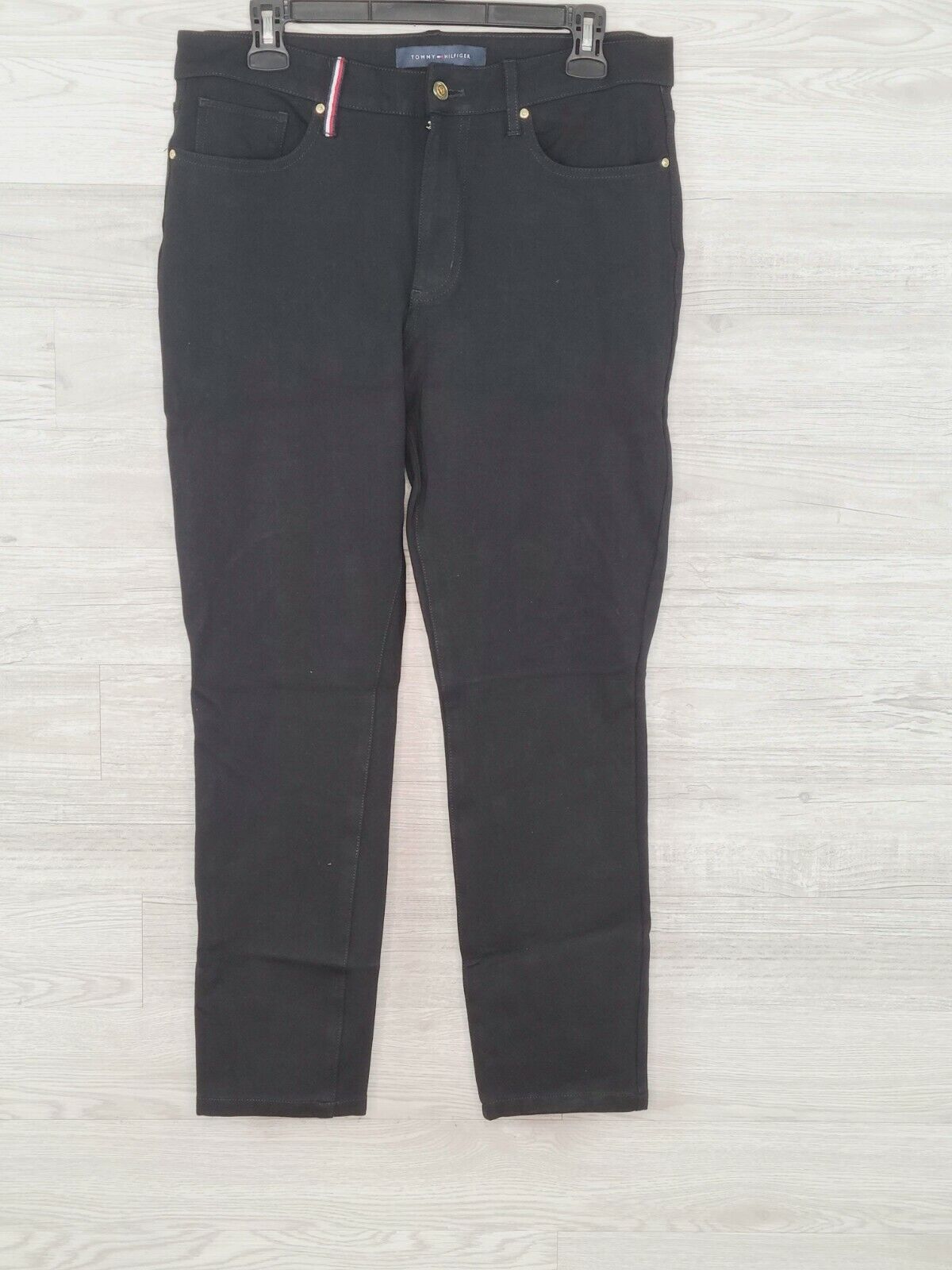 Tommy Hilfiger Women's Black Tribeca Skinny Leg Stretch Pants Size 10