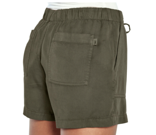 GAP Women's Light Olive Pull-On Tie Waistband Easy Fit Tencel Shorts Size XXL