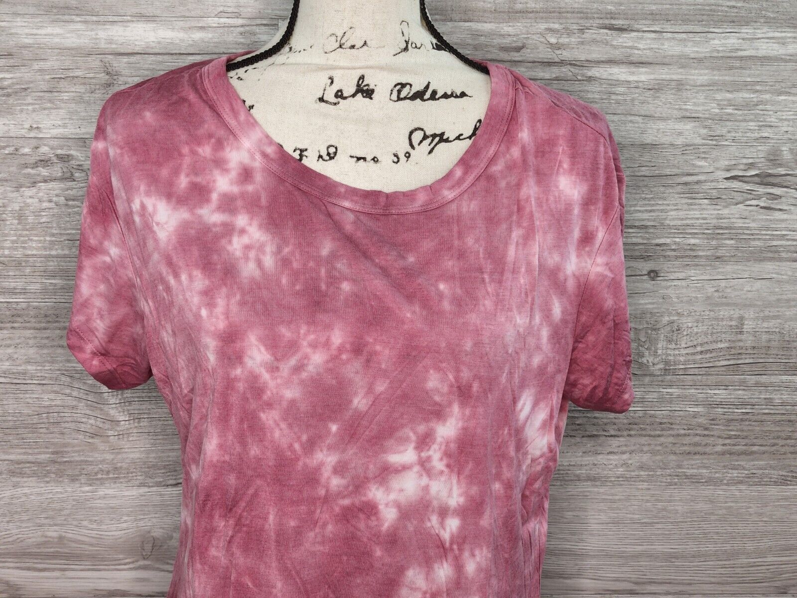 Member's Mark Women's Rose Luxe Tie Dye Soft Relaxed Fit Short Sleeve Tee Large