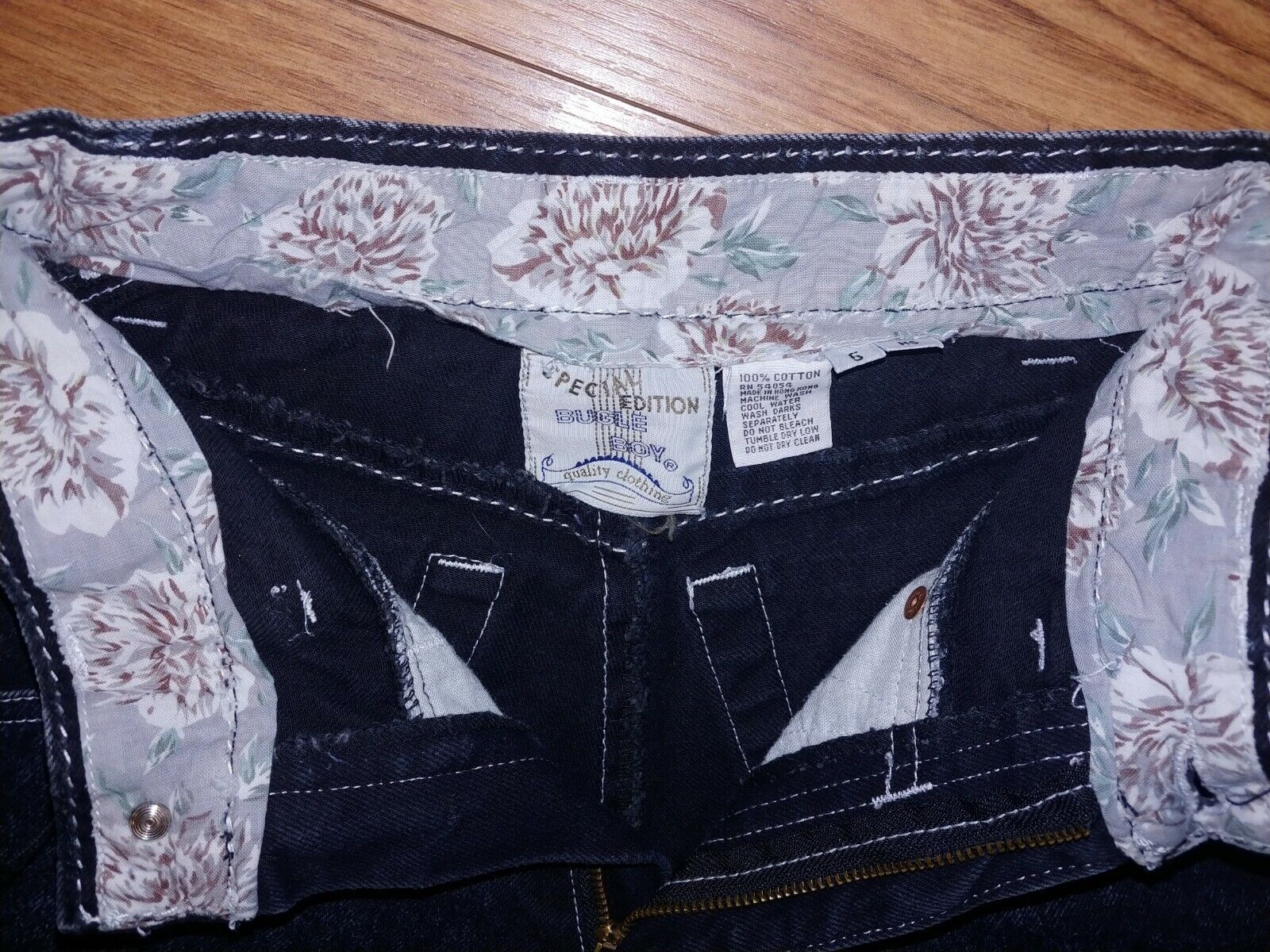 VINTAGE Bugle Boy 80's Preloved Special Edition Tapered Acid Wash Black Denim Jeans Size 5