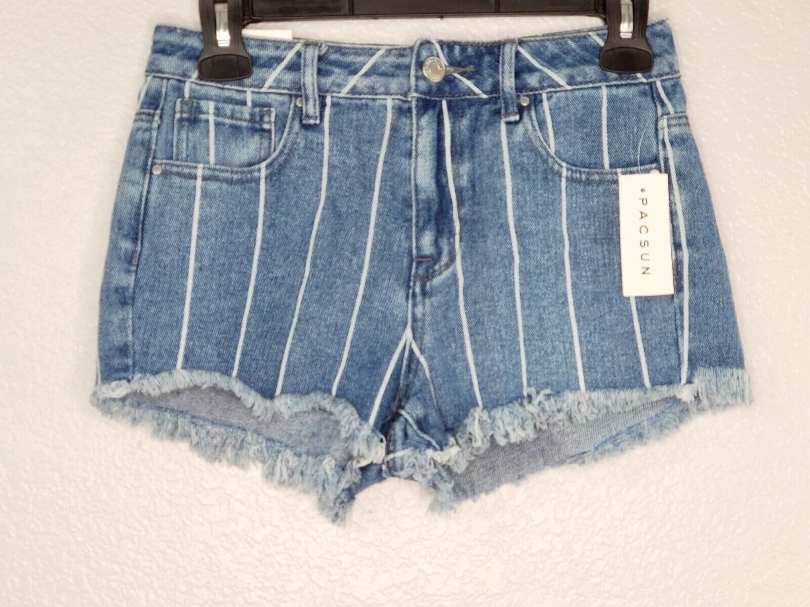 PacSun L.A. Women's Window Pane High Rise Distressed Festival Shorts Size 24