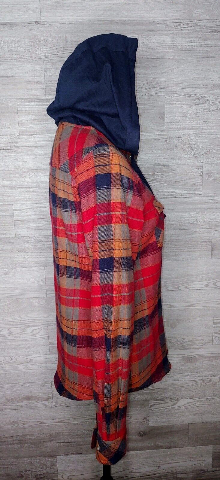 Legendary Whitetails Women's Preloved Hooded Plaid Flannel Button Up Long Sleeve Size XS