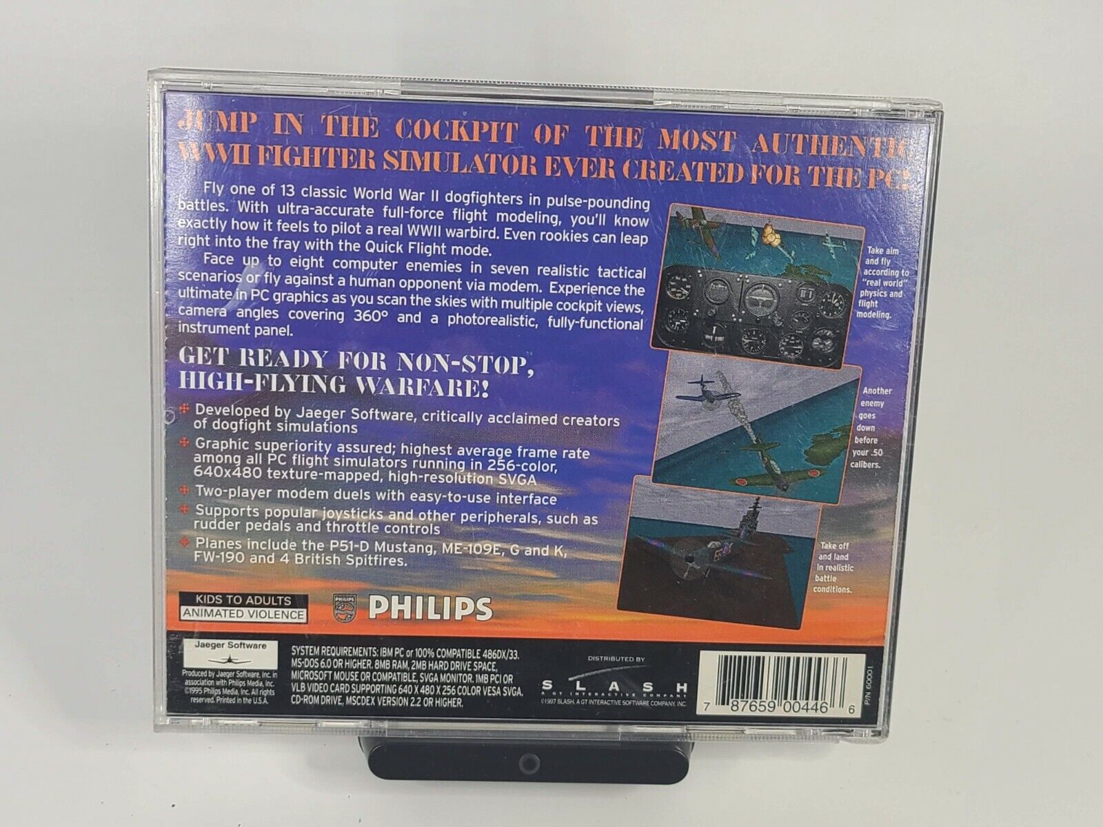 Fighter Duel Pre-Owned PC CD-ROM WWII Fighter Simulator Video Game by Philips Ages 6+