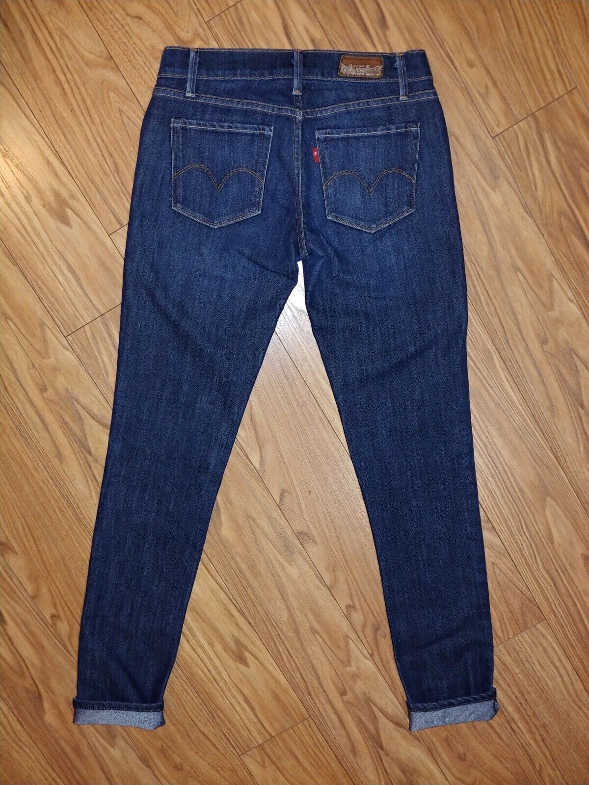 Levis Preloved Capital E Skimmer Slim Skinny Dark Wash Denim Jeans Size 26