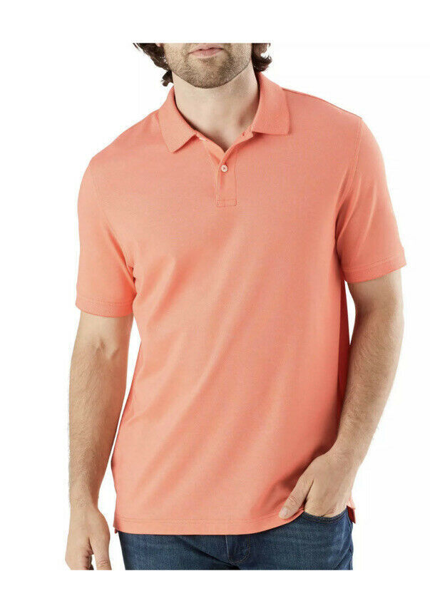 Member's Mark Men's Salmon Classic Fit Stretch Cotton Pique Polo Size Small