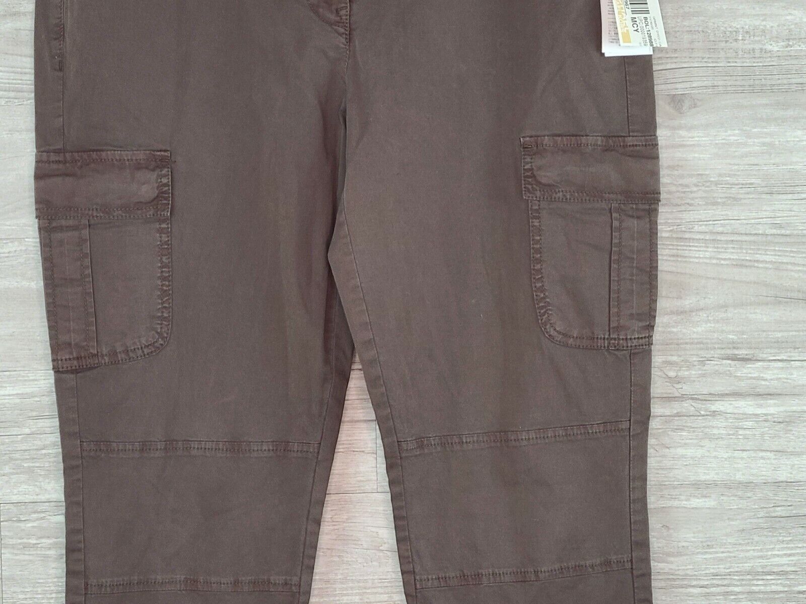 Michael Kors Women's Dark Olive/Gray Zip Ankle Mid-Rise Cargo Pants Size 8