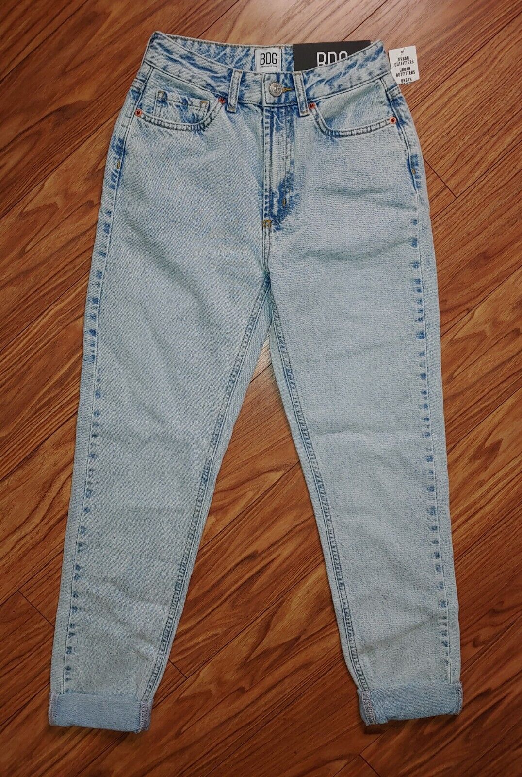 Urban Outfitters BDG Mom High Rise Baggy 100% Cotton Denim Jeans Size 24