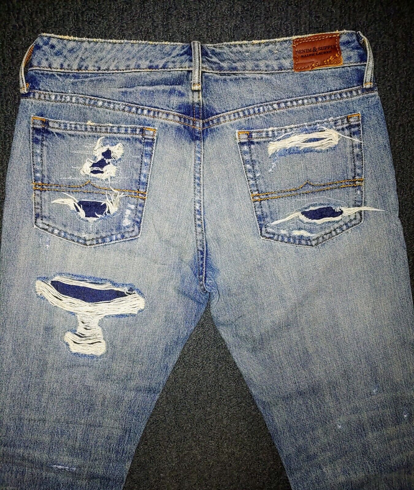 Ralph Lauren Preloved Vintage Demin & Supply Skinny Boyfriend Distressed Jeans Size 26/25*