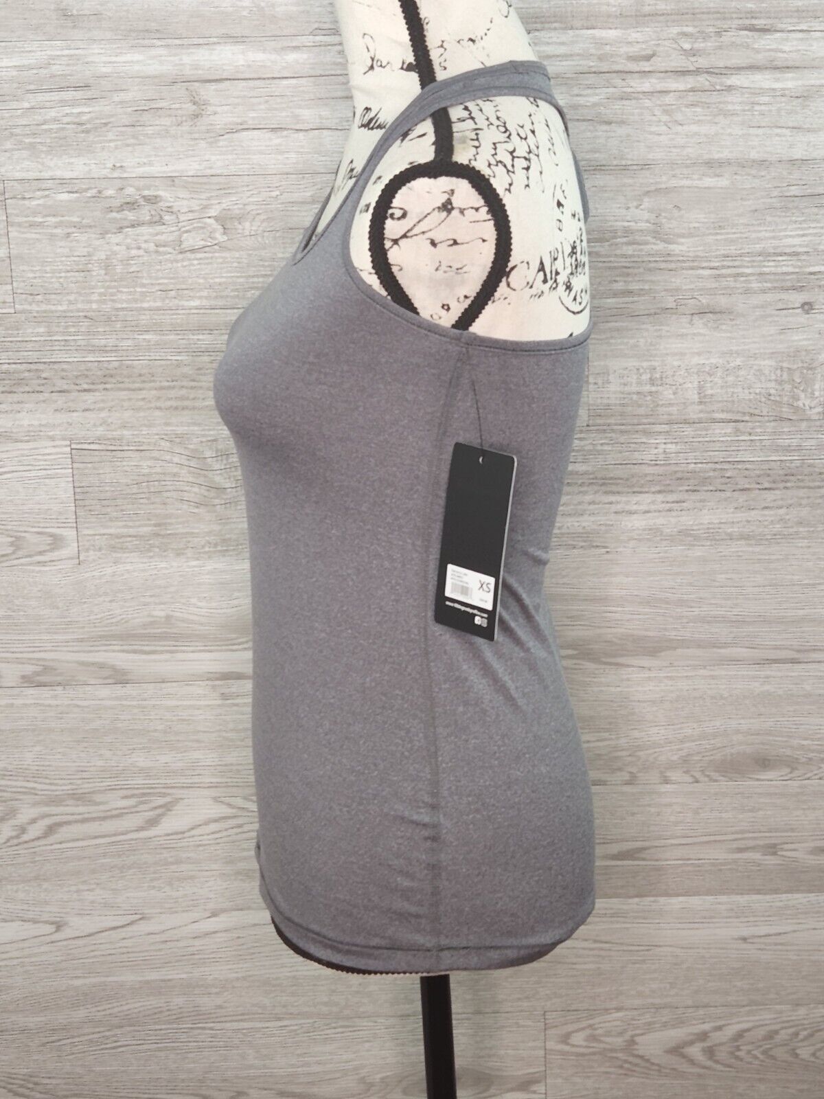 90 Degree Women's Heather Gray & Black 2-Pack Racerback Athletic Tank Tops Size XS