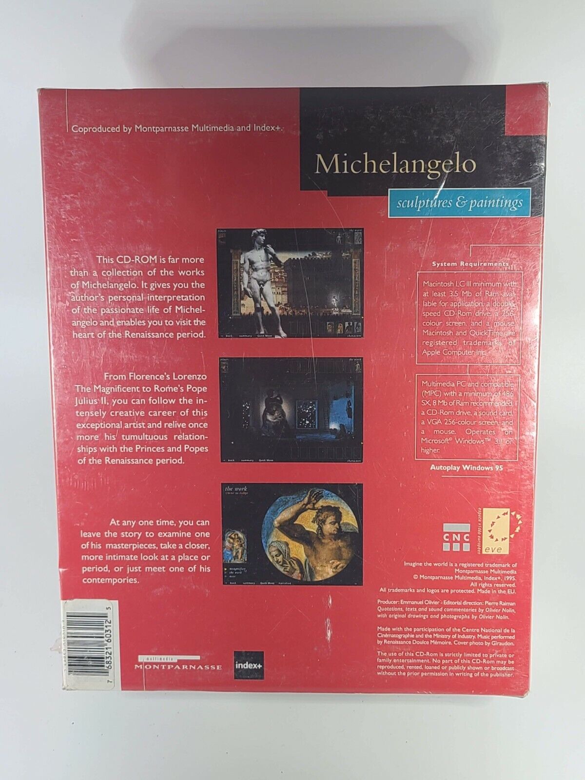 Michelangelo, Sculptures & Paintings by Olivier Nolin (1997, CD-ROM) New