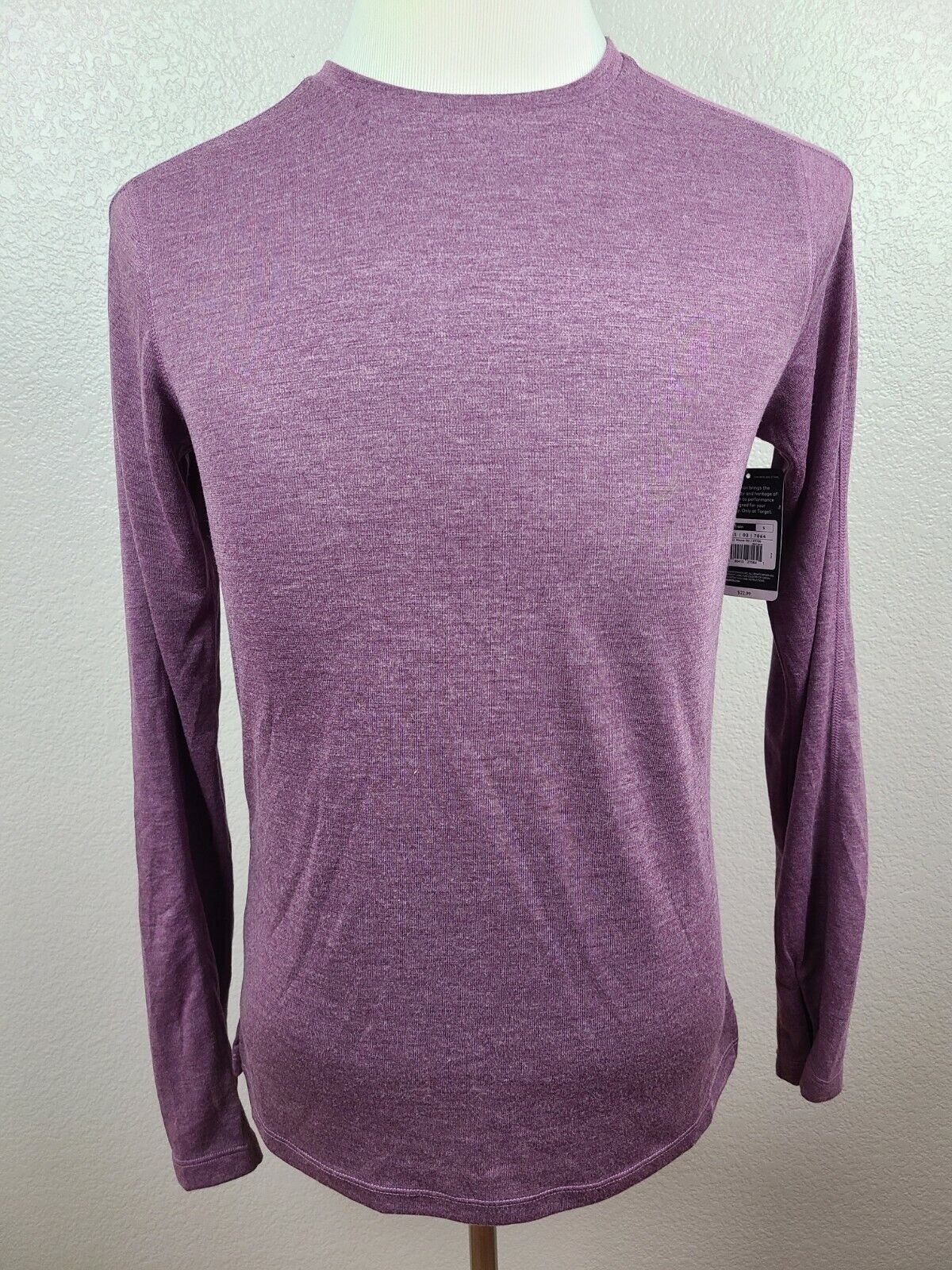 Champion C9 Men's Duo Dry Purple Long Sleeve Athletic Training T-Shirt Size Small