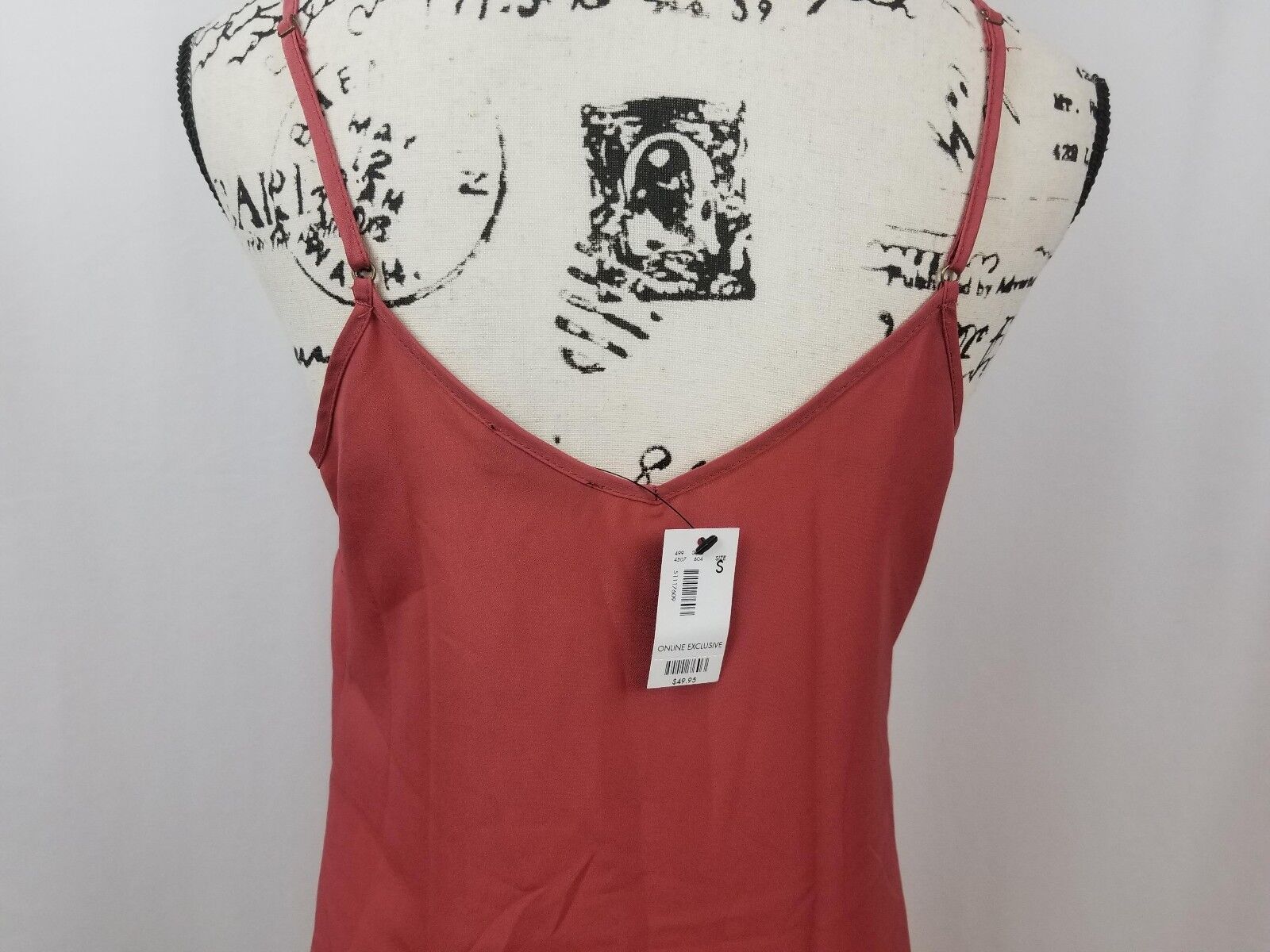 The Limited Women's Casual Tank Top Ruffled Sheer Bottom Salmon Size Small