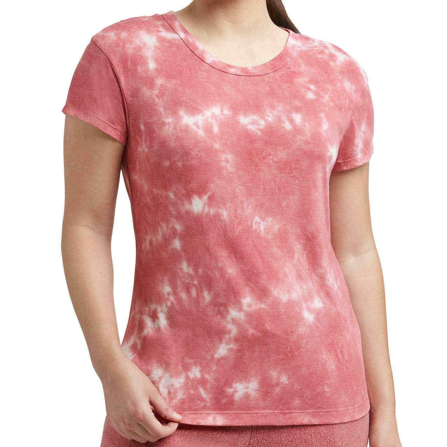 Member's Mark Women's Rose Luxe Tie Dye Soft Relaxed Fit Short Sleeve Tee Large