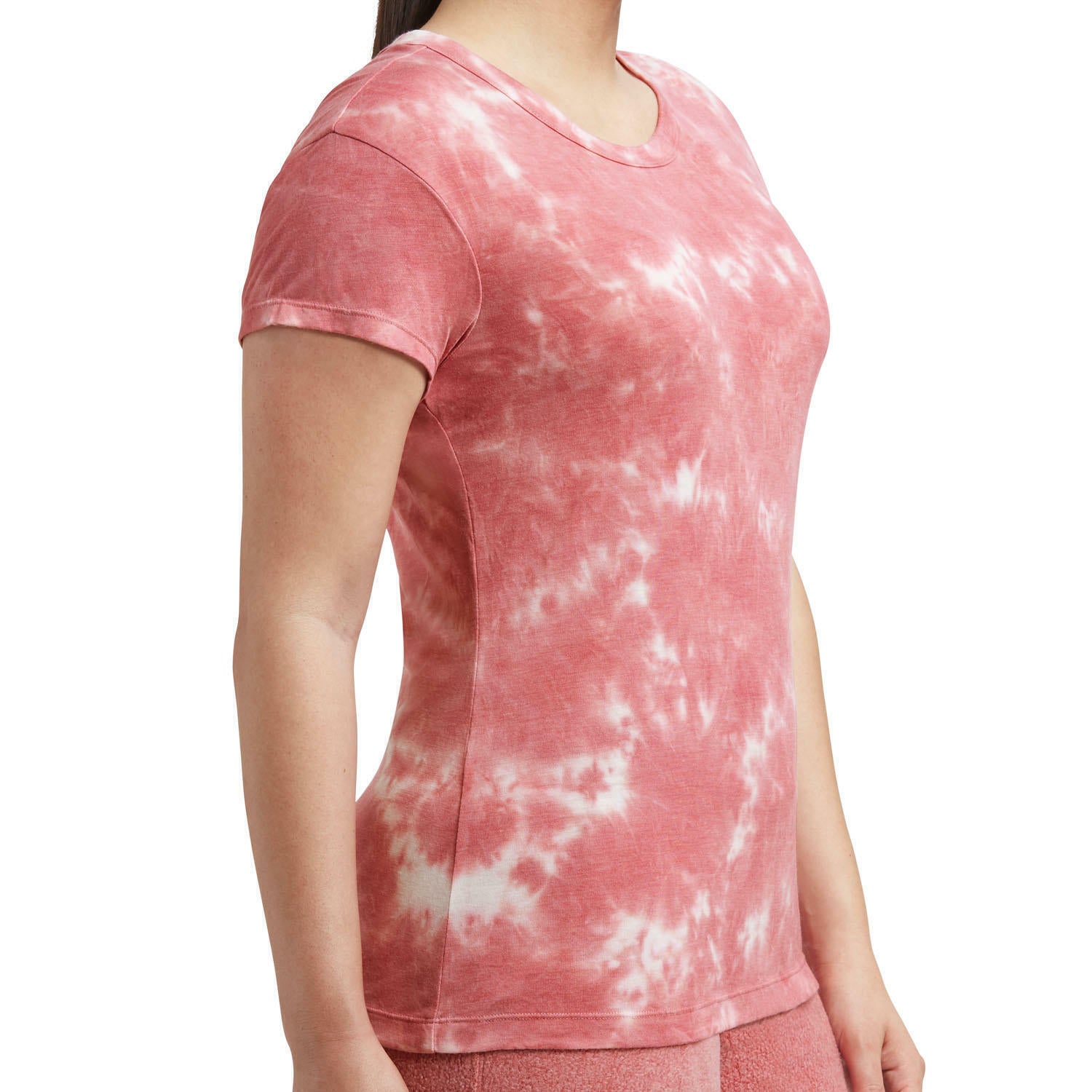 Member's Mark Women's Rose Luxe Tie Dye Soft Relaxed Fit Short Sleeve Tee Large