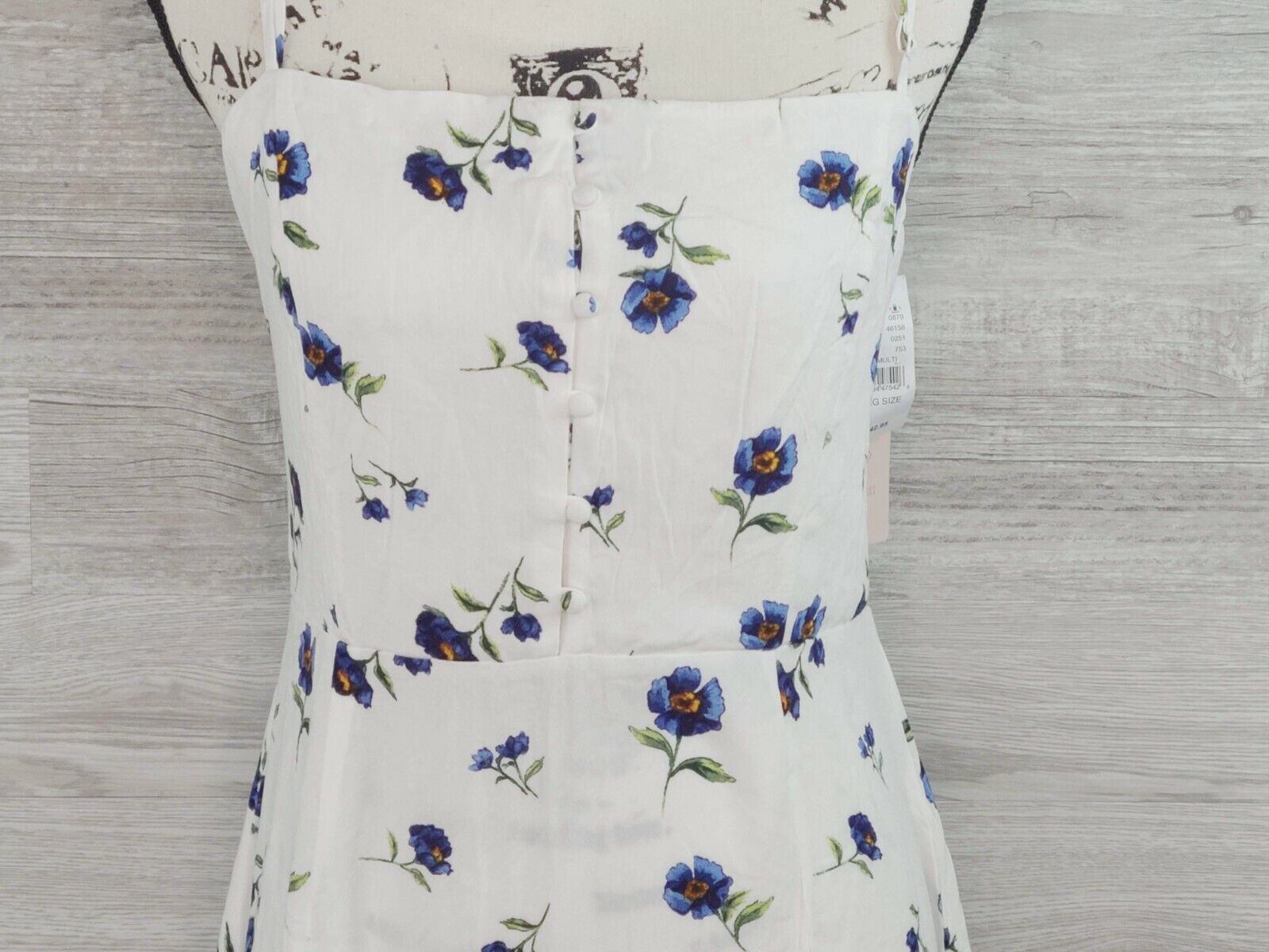 Lottie Moss Women's White with Floral Pattern Double Tie Dress Size Large