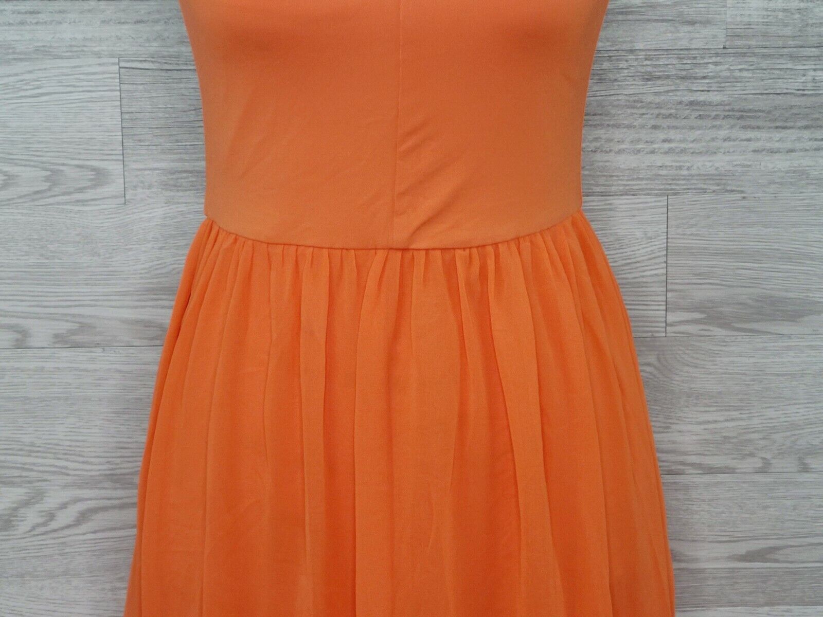 French Connection Women's Orange Panthea Jersey Twist Maxi Dress Size 2