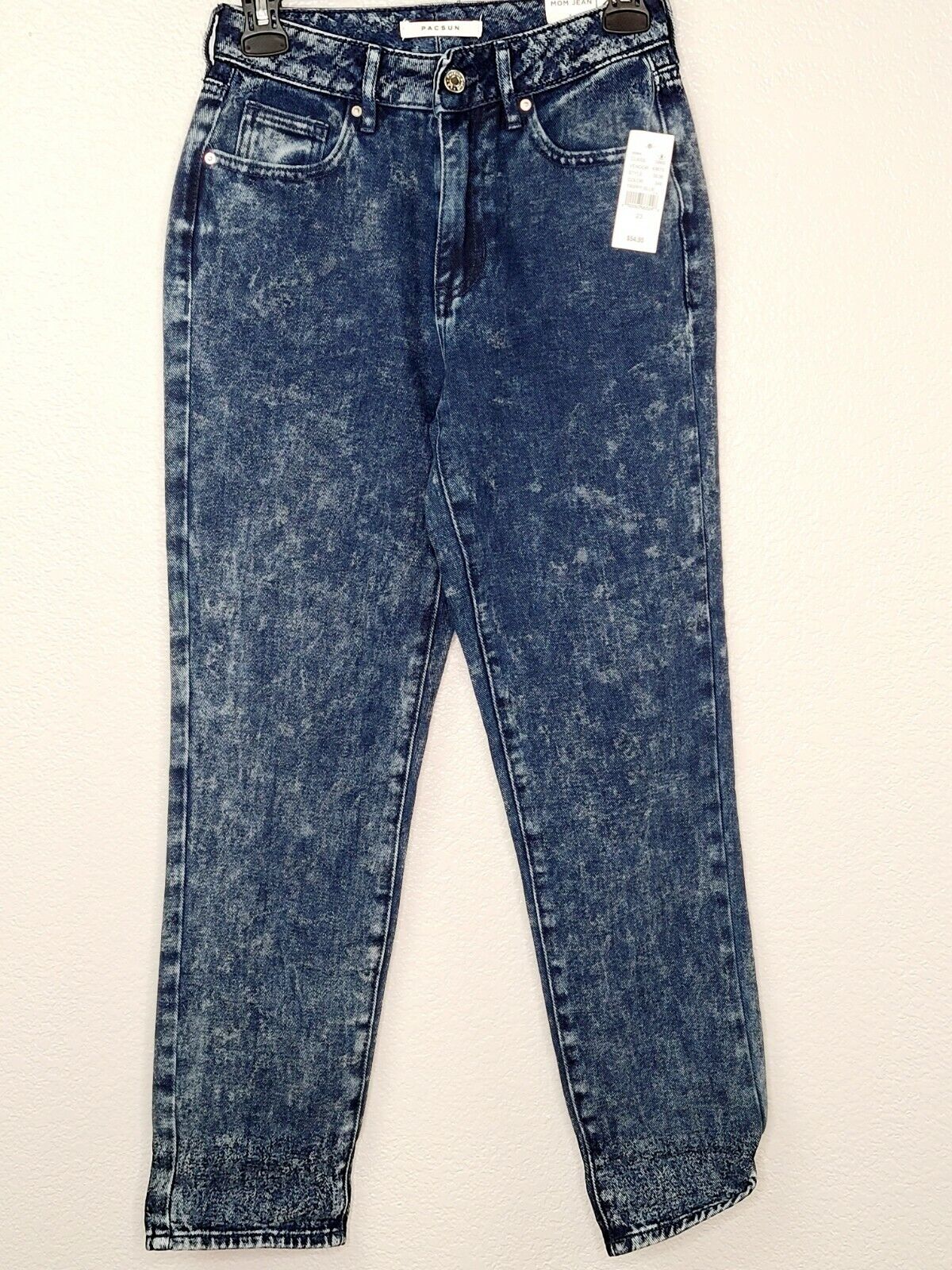 PacSun Los Angeles Women's Trippy Blue High Rise Mom Jeans Size 23