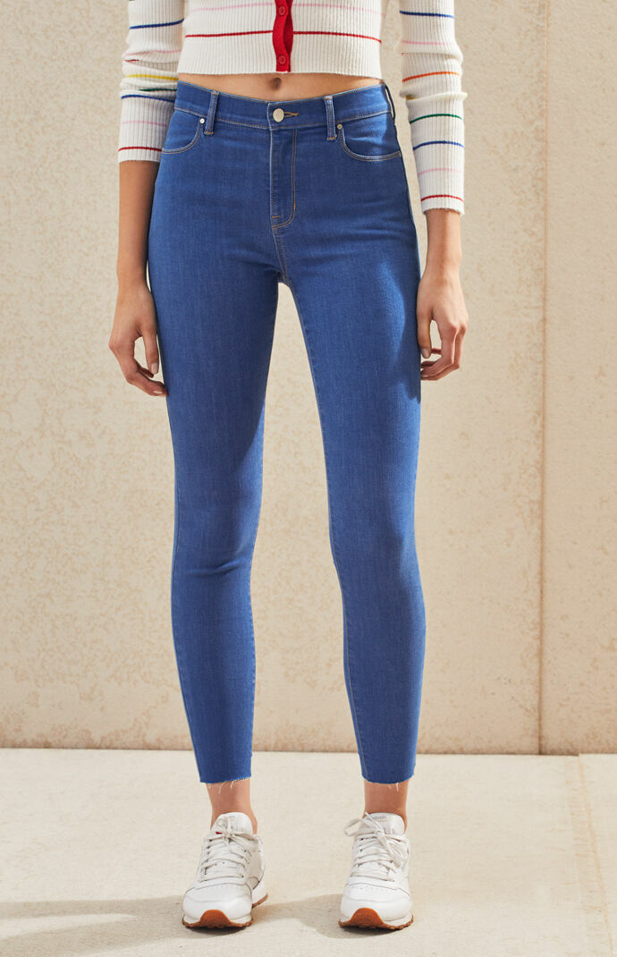 PacSun L.A. Women's Bubble Blue High-Rise Ankle Jeggings Size 25 Long