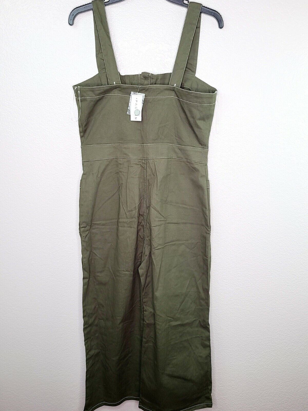 Kendall & Kylie Women's Olive Green & White Utility Jumpsuit Size XS