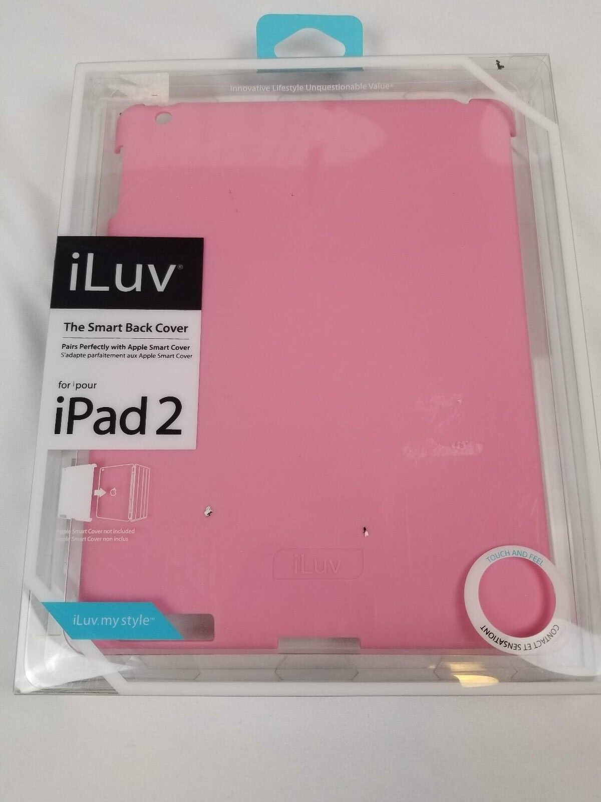 iLuv The Smart Back Cover for iPad 2 - Apple Smart Cover NOT Included - Pink