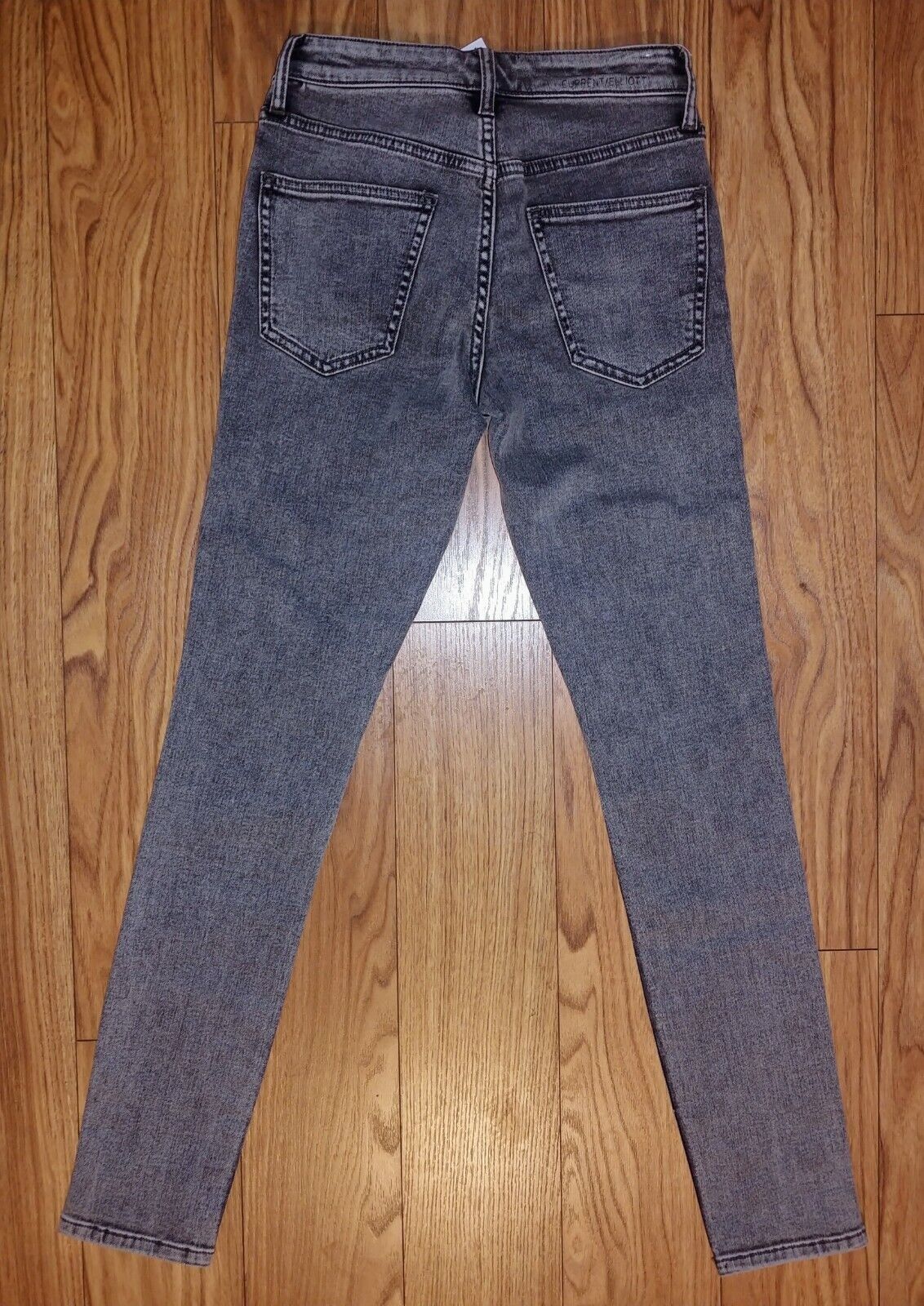 Current Elliott Stiletto Skinny High Rise Smoke Wash Grey Denim Jeans Size 23