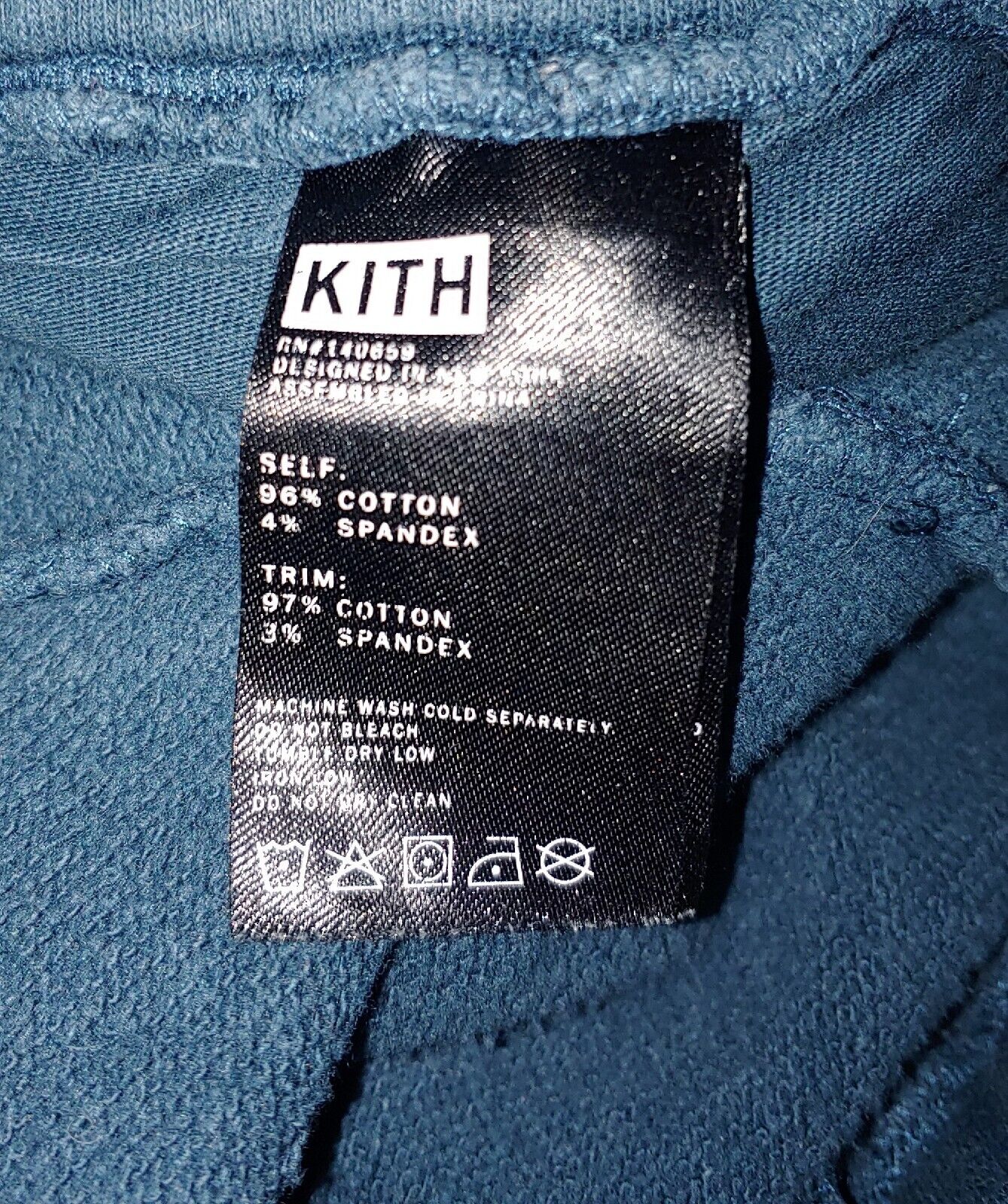 KITH Dark Women's Preloved Teal Joggers Midweight Fleece Tapered Sweatpants Size XS