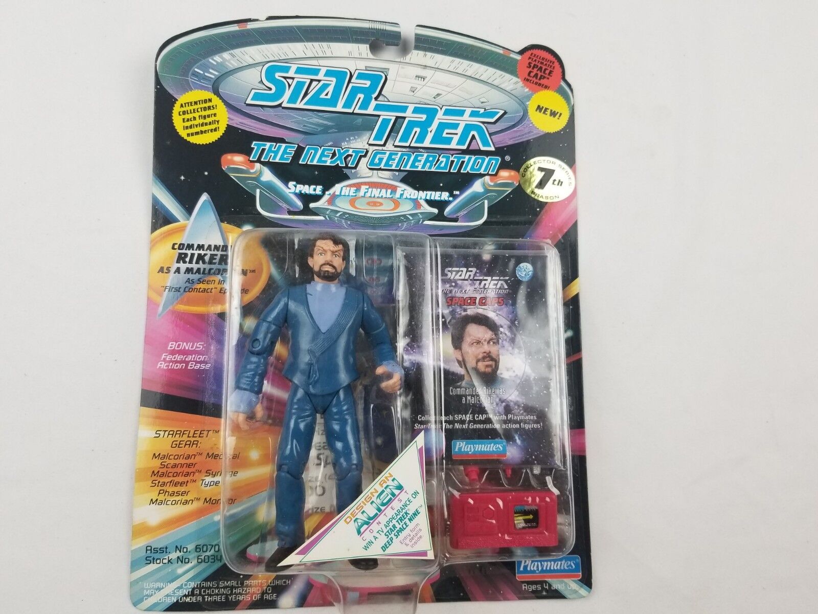 Star Trek The Next Generation 1994 Commander Riker as a Malcorian Space Caps