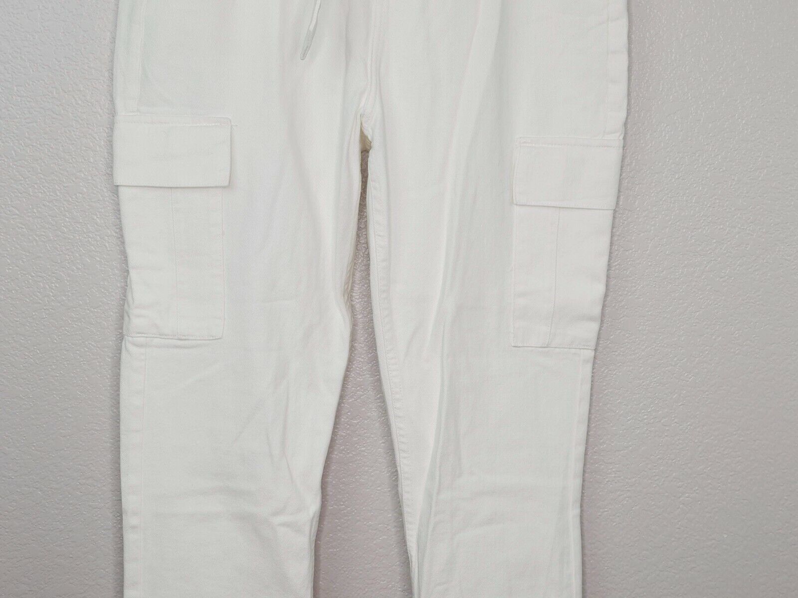 PacSun L.A. Women's Off White High Rise Relaxed Fit Cargo Jeans Size 32