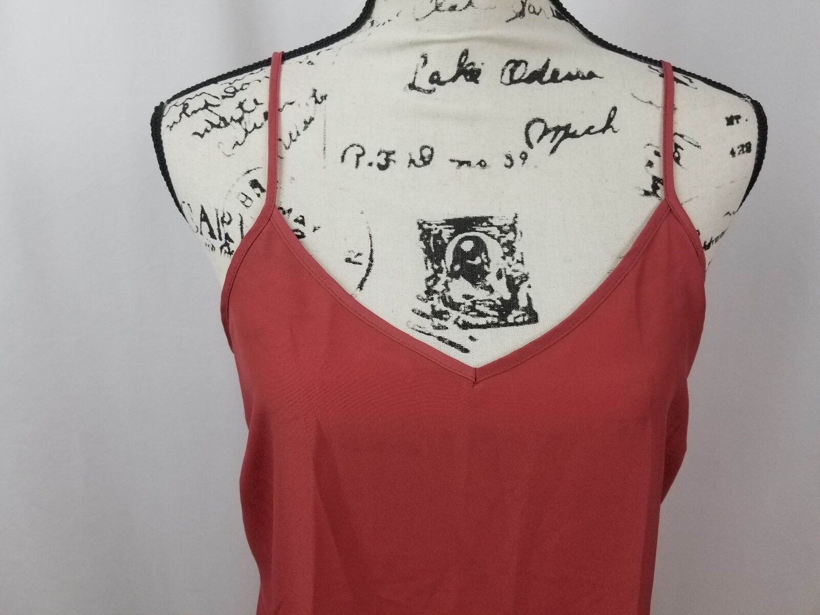 The Limited Women's Casual Tank Top Ruffled Sheer Bottom Salmon Size Small