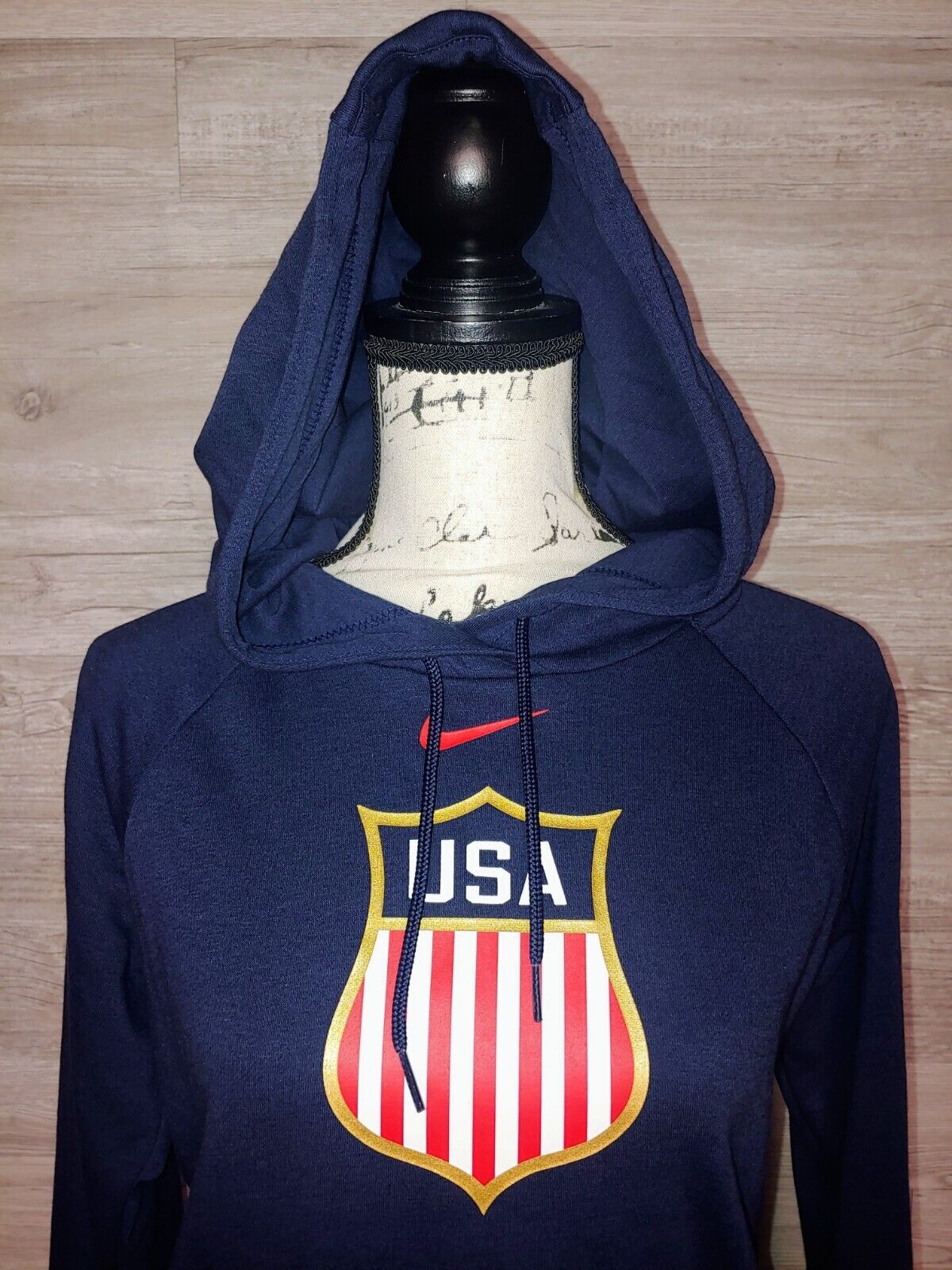 Nike USA Hockey Pullover Women's Navy Blue Hoodie Sweatshirt Size XS