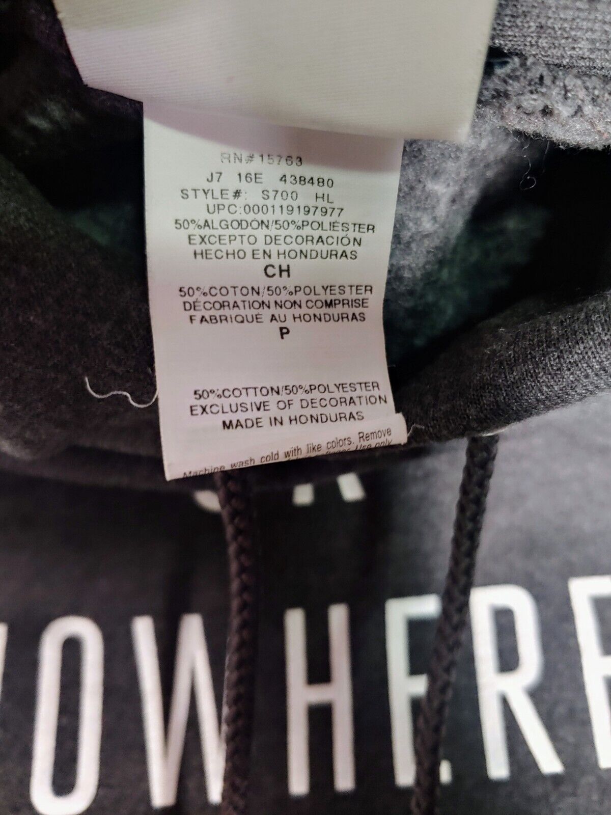 Champion X Knowlita 'Downtown or Nowhere' Dark Heather Grey Preloved Hoodie Size Small