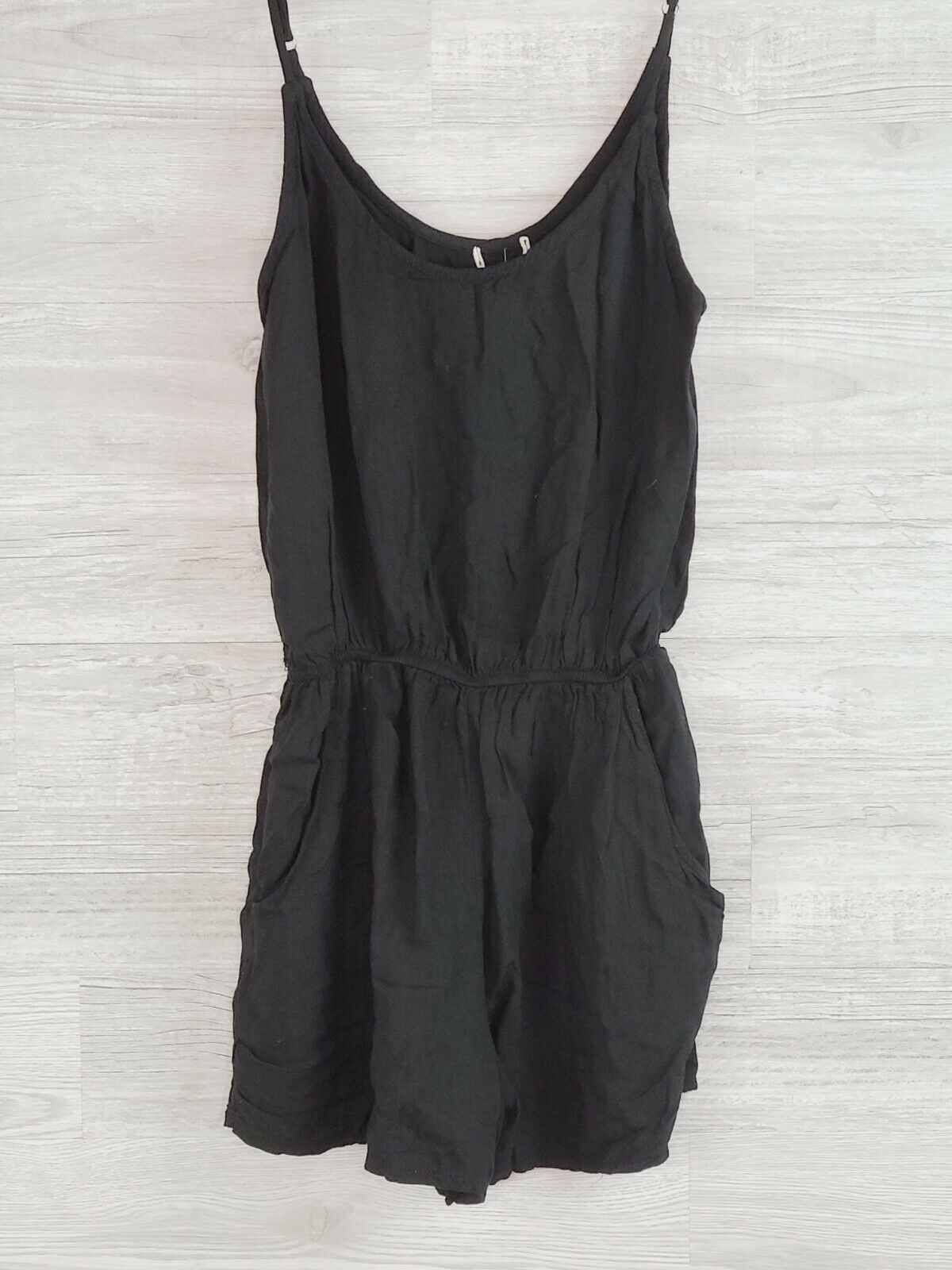 PacSun Women's Black Thin Adjustable Strap Dress Romper One Size