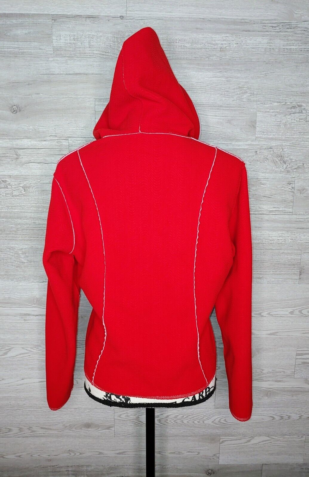 Nike Vintage Preloved Red & Blue Zip Up Crop Fleece Hoodie Reversible Jacket Size Small