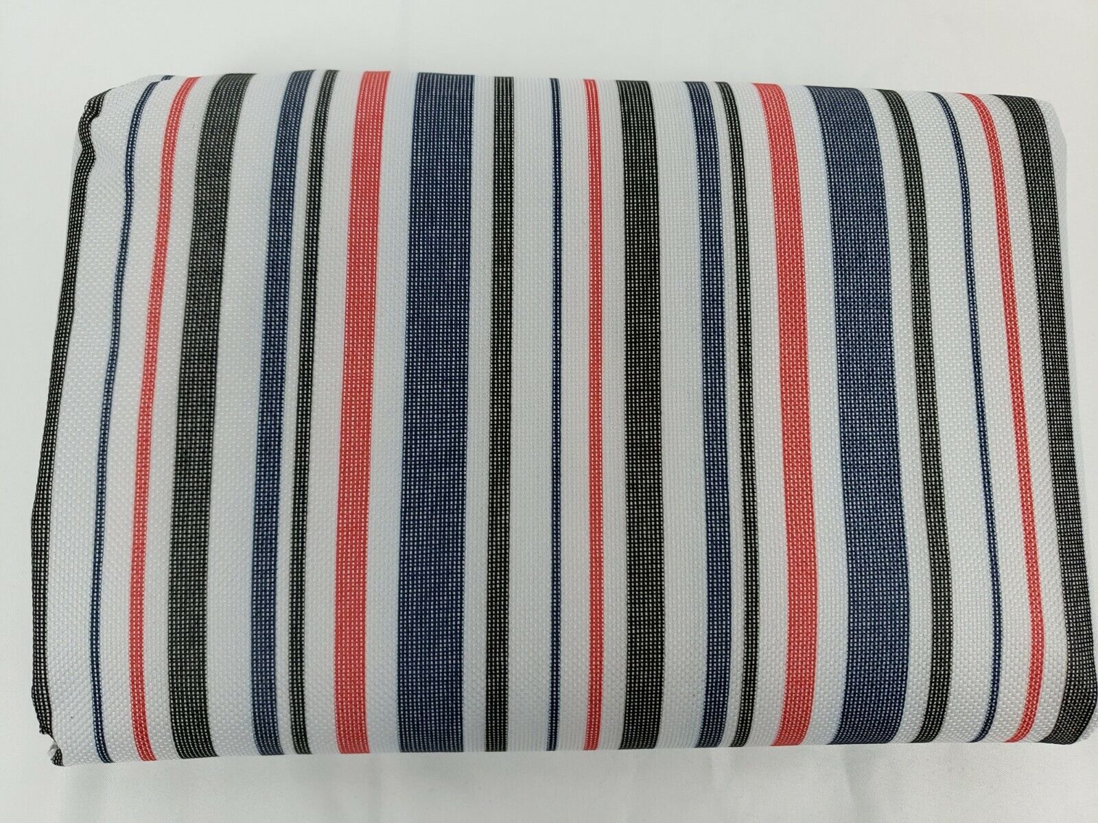 Buckle 59" X 57" Red White Blue & Black Striped Picnic Mat with Handle