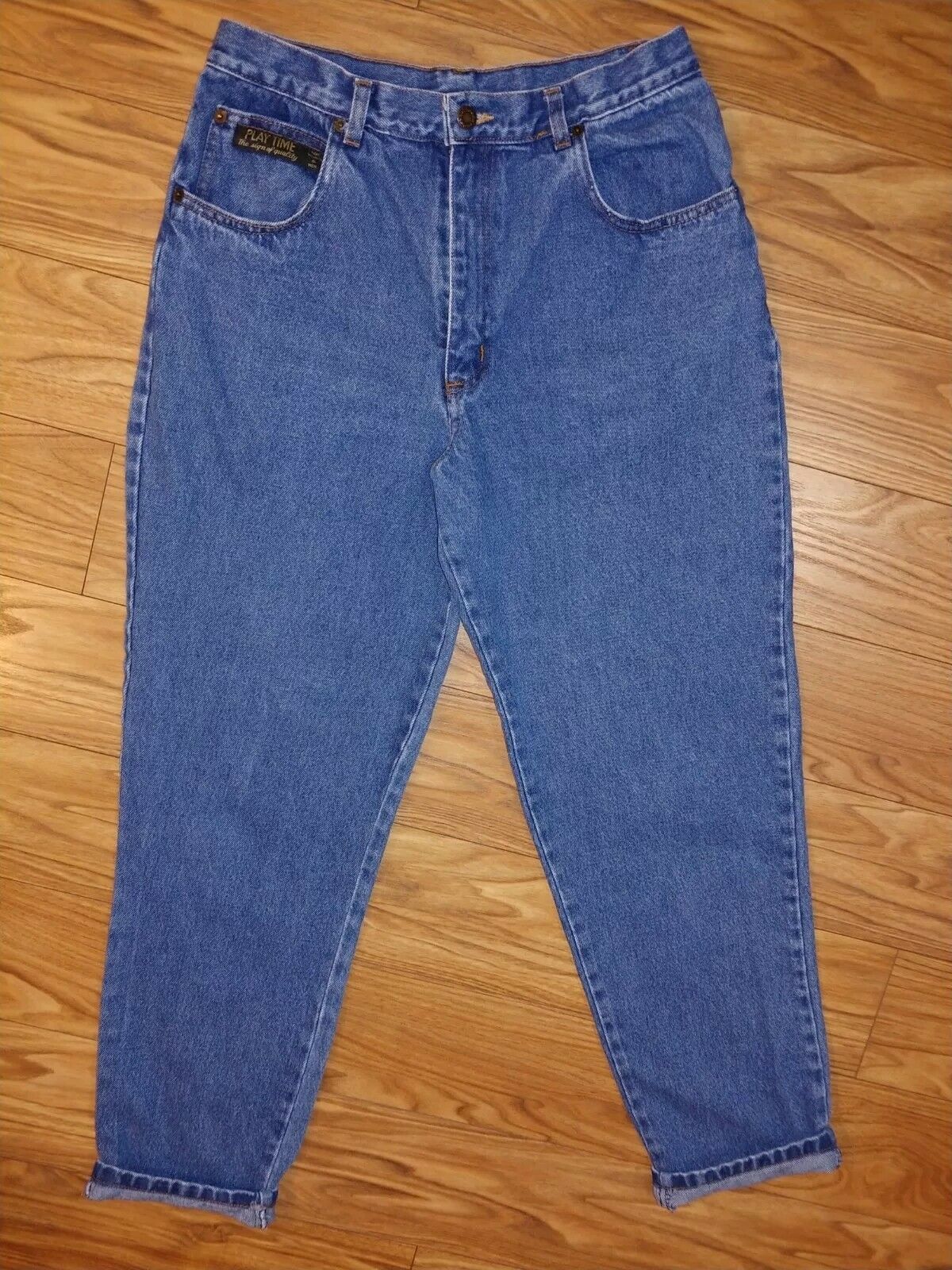 VINTAGE Preloved Lee/Levis 80s Play Time High Rise Tapered Denim Mom Jeans Size 11/12