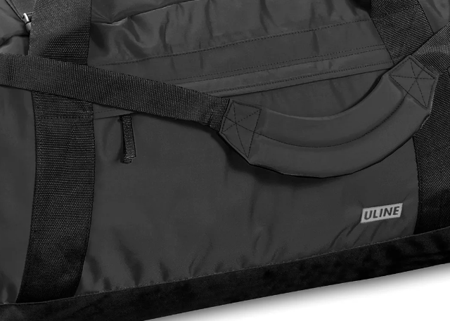 Uline Giant Black XL 17 x 15 x 34" Water-Resistant Extra Strong Duffel Bag