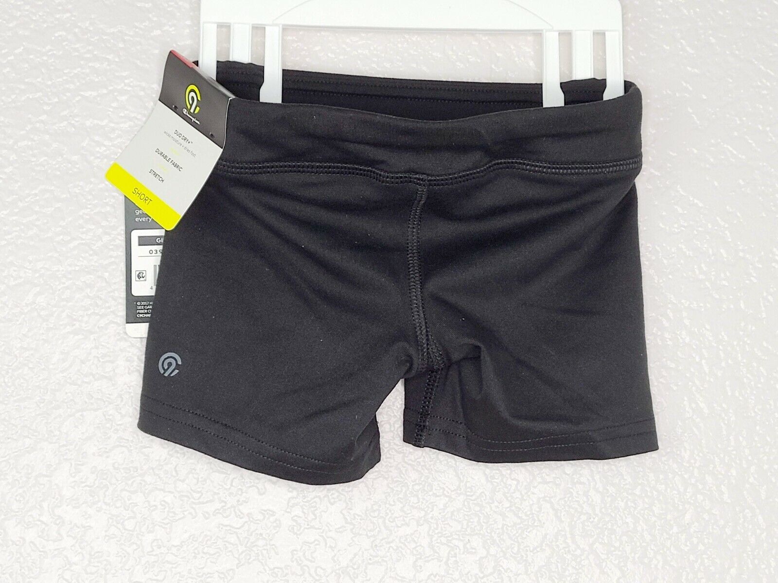 Champion C9 Duo Dry Girl’s Black Short Stretch Athletic Shorts Size XS (4-5)