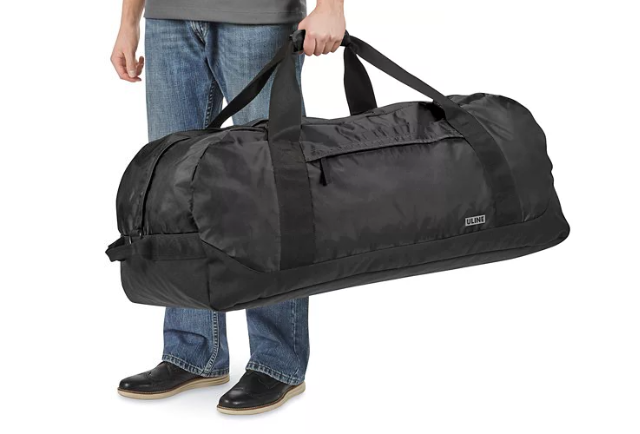 Uline Giant Black XL 17 x 15 x 34" Water-Resistant Extra Strong Duffel Bag