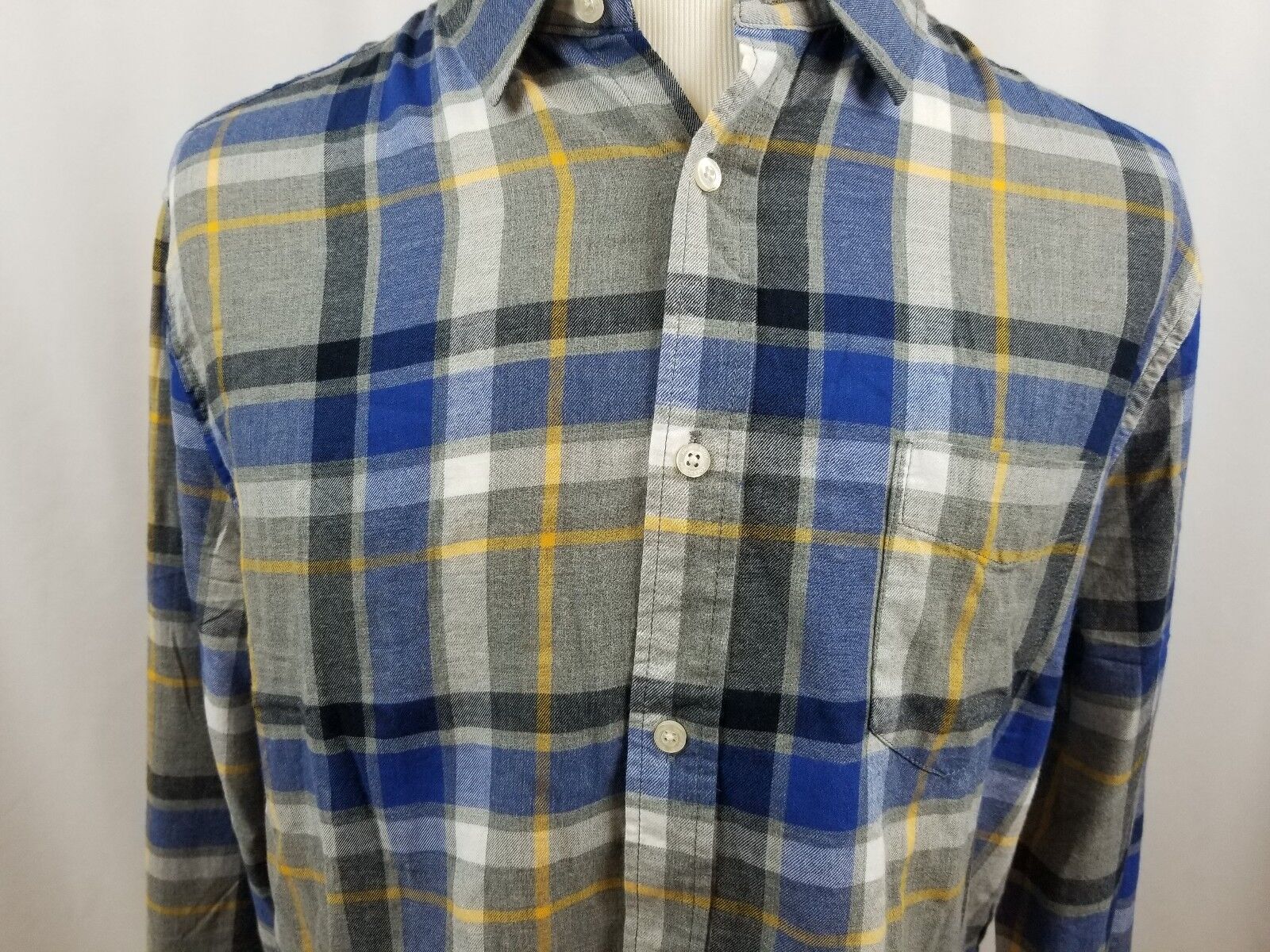 Prince & Fox Men's Long Sleeve Button Down Shirt Multi-Color Plaid Size Large