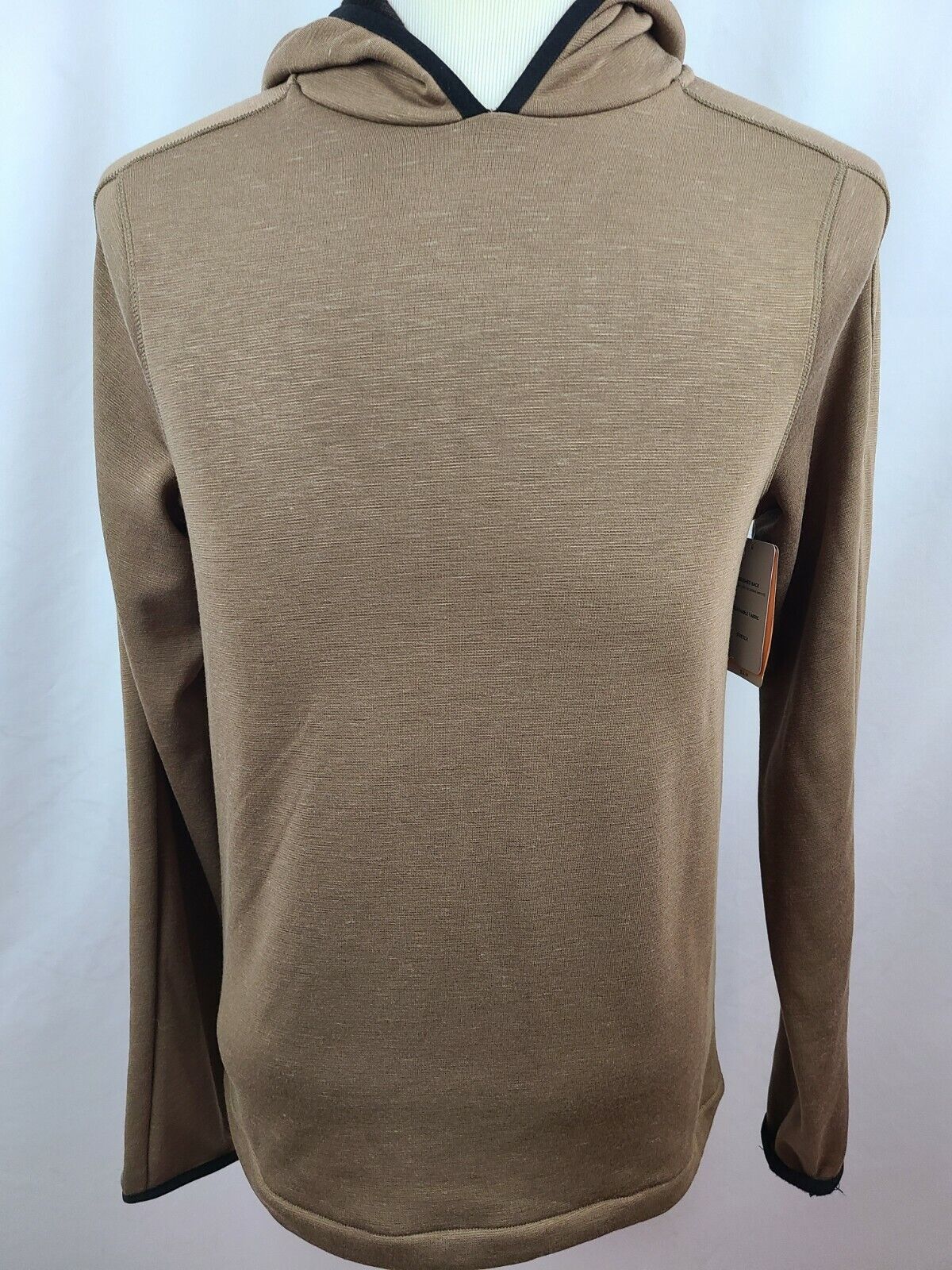 Champion C9 Men's Brown Long Sleeve Hooded Pullover Sweatshirt Size Small