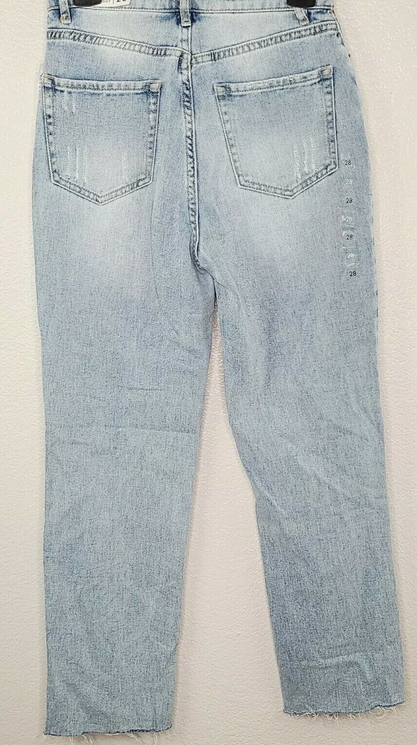 PacSun L.A. Women's Terra Blue High Rise Straight Distressed Jeans Size 26