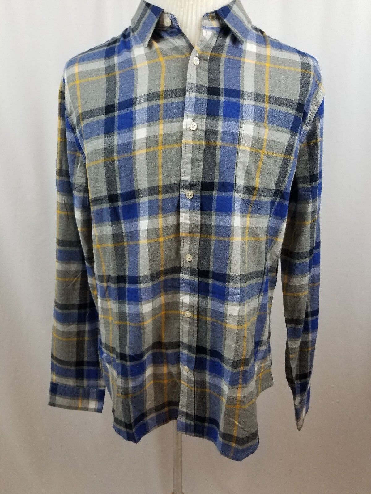 Prince & Fox Men's Long Sleeve Button Down Shirt Multi-Color Plaid Size Large