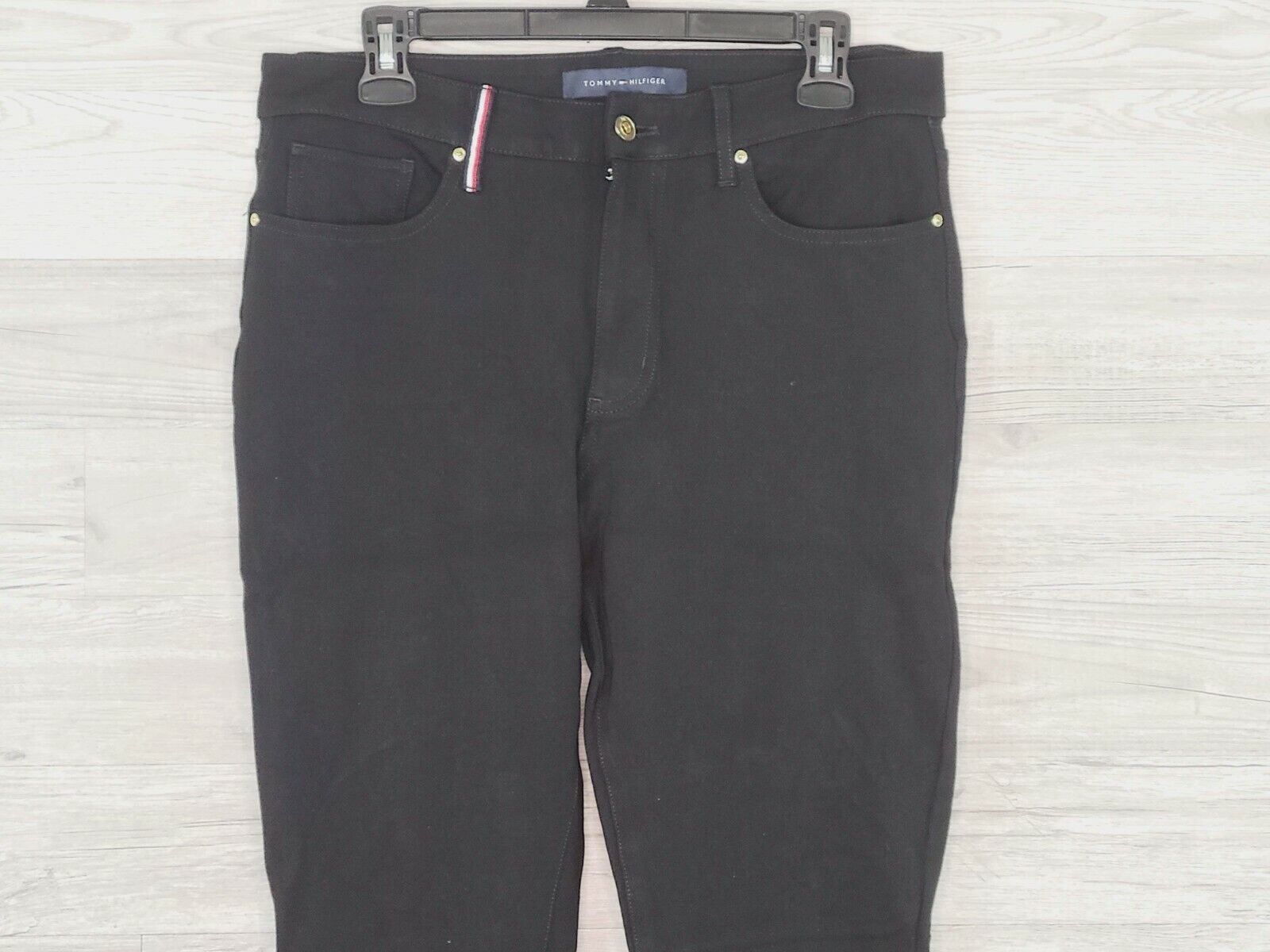 Tommy Hilfiger Women's Black Tribeca Skinny Leg Stretch Pants Size 10