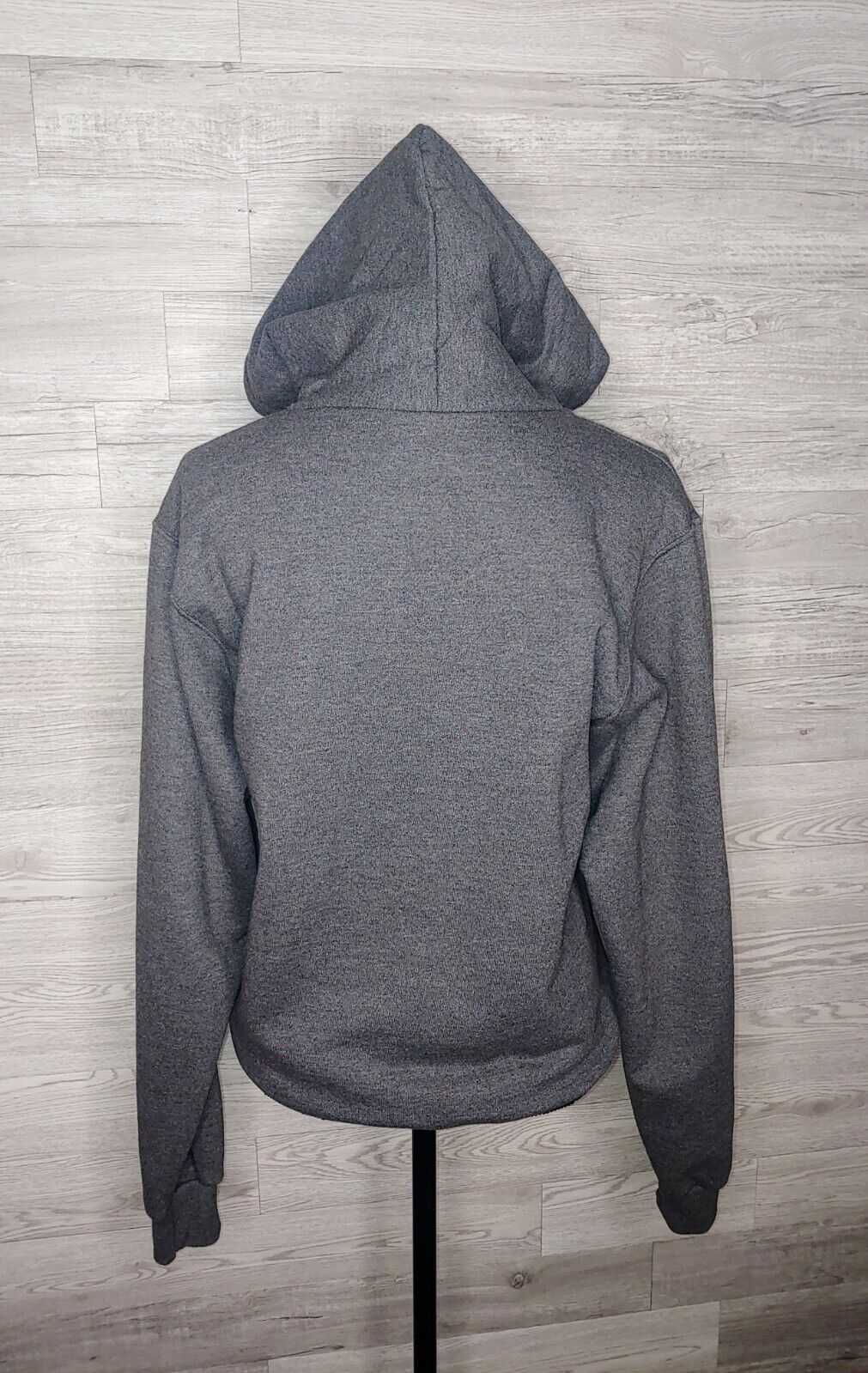 Champion X Knowlita 'Downtown or Nowhere' Dark Heather Grey Preloved Hoodie Size Small