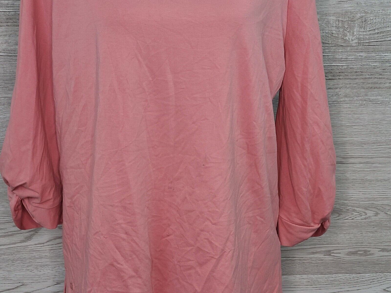 Lauren Ralph Lauren Women's Pink Long Sleeve Round Neck Top Size XL