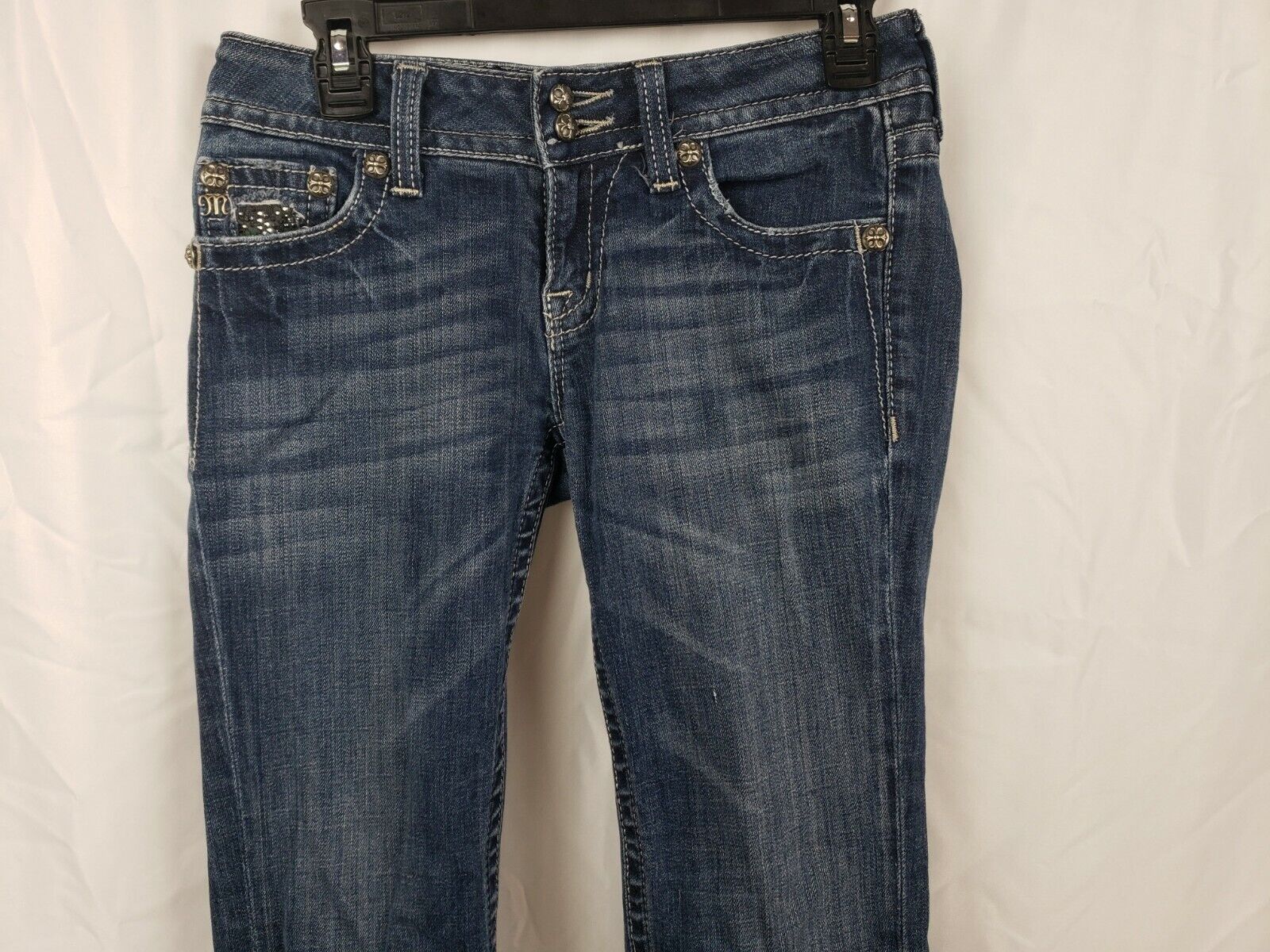 Miss Me Women's Preloved Bootcut Low Rise Medium Wash Denim Jeans Size 28