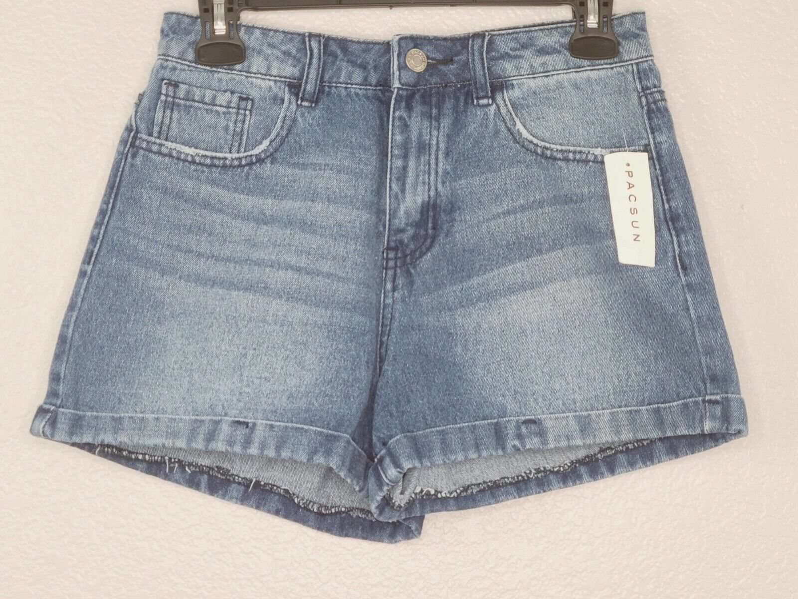 PacSun Los Angeles Women's Mike Blue Denim High Rise Mom Shorts Size 25