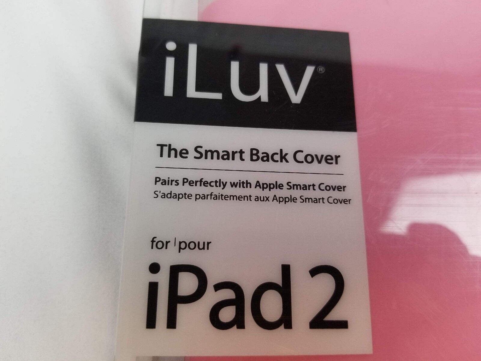 iLuv The Smart Back Cover for iPad 2 - Apple Smart Cover NOT Included - Pink