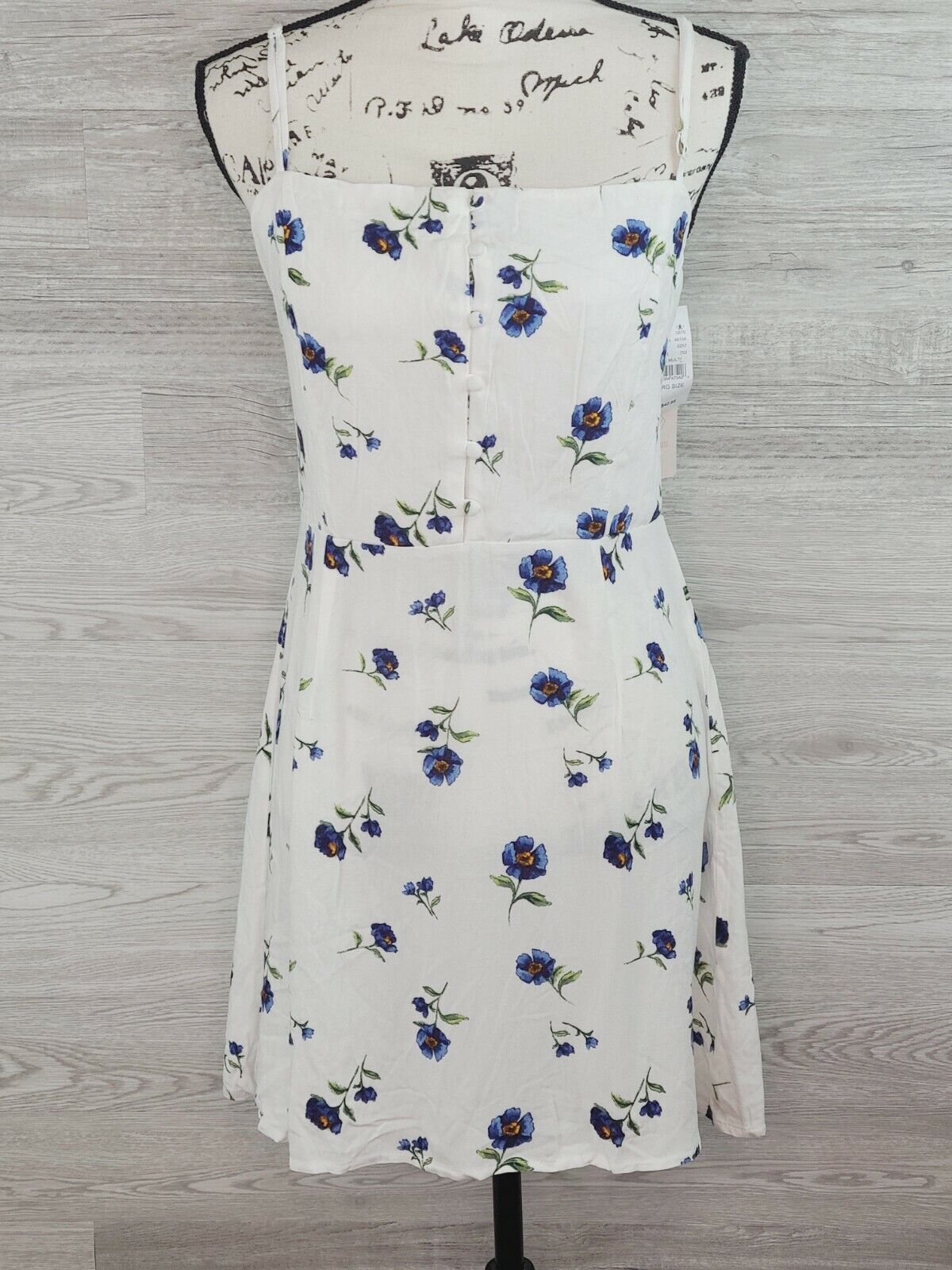 Lottie Moss Women's White with Floral Pattern Double Tie Dress Size Large